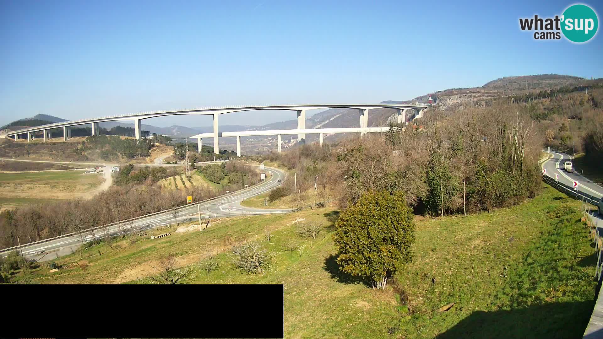 Web kamera Črni Kal Viadukt – pogled sa Viki Burgerja