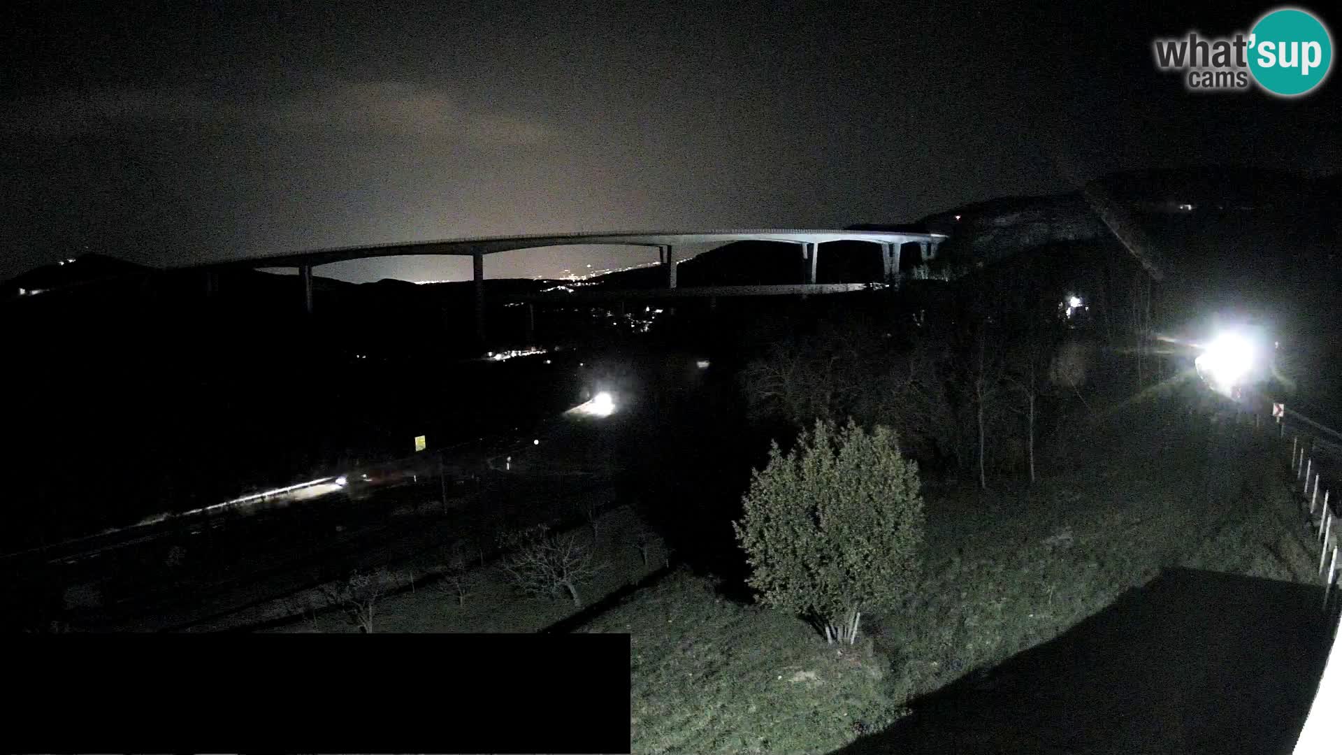 Livecam  Črni Kal Viadotto – panorama dal Viki Burger