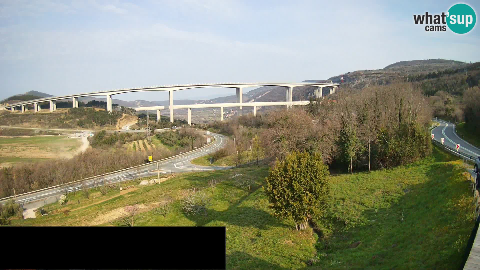 Web kamera Črni Kal Viadukt – pogled sa Viki Burgerja