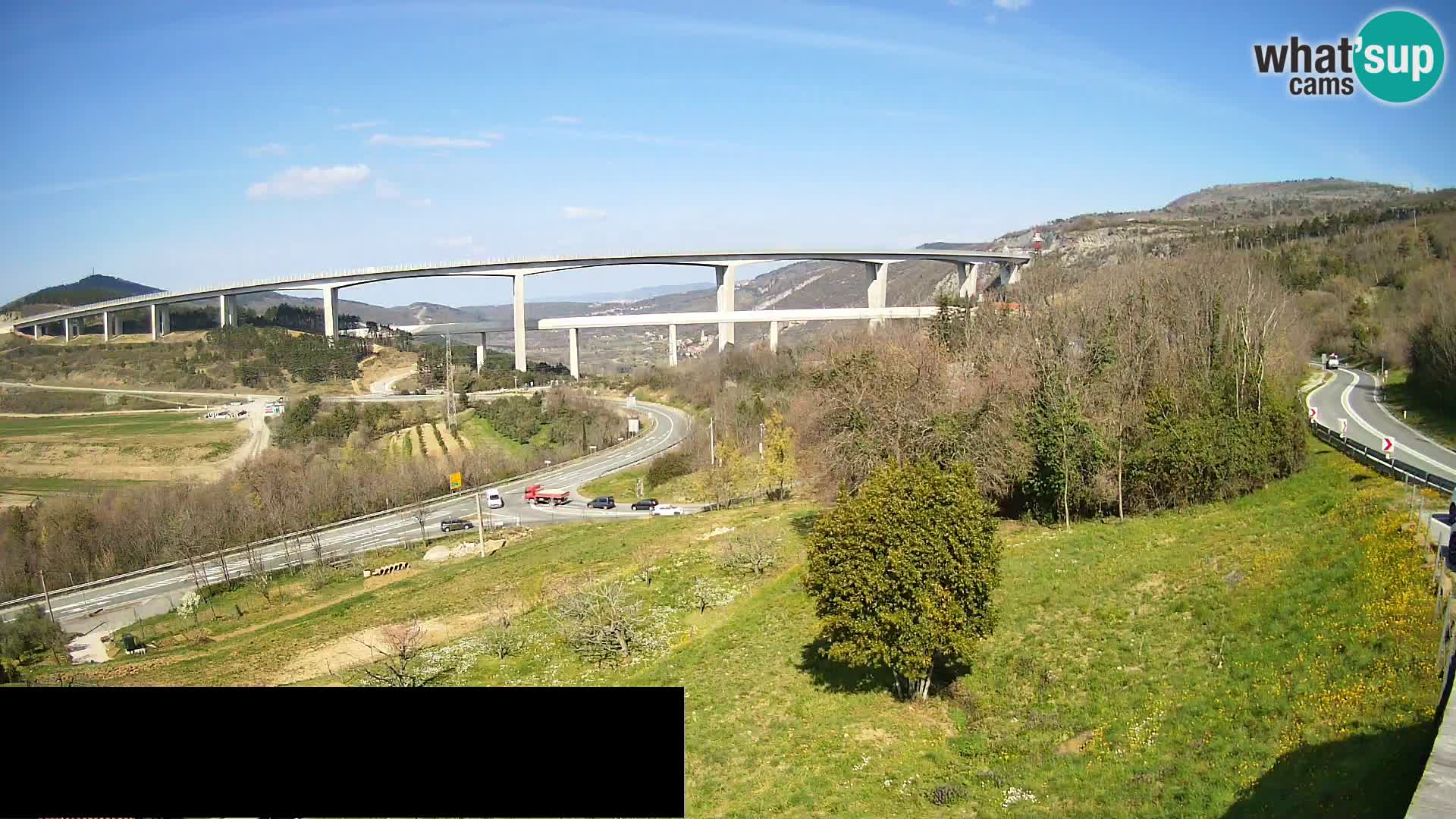 Web kamera Črni Kal Viadukt – pogled sa Viki Burgerja