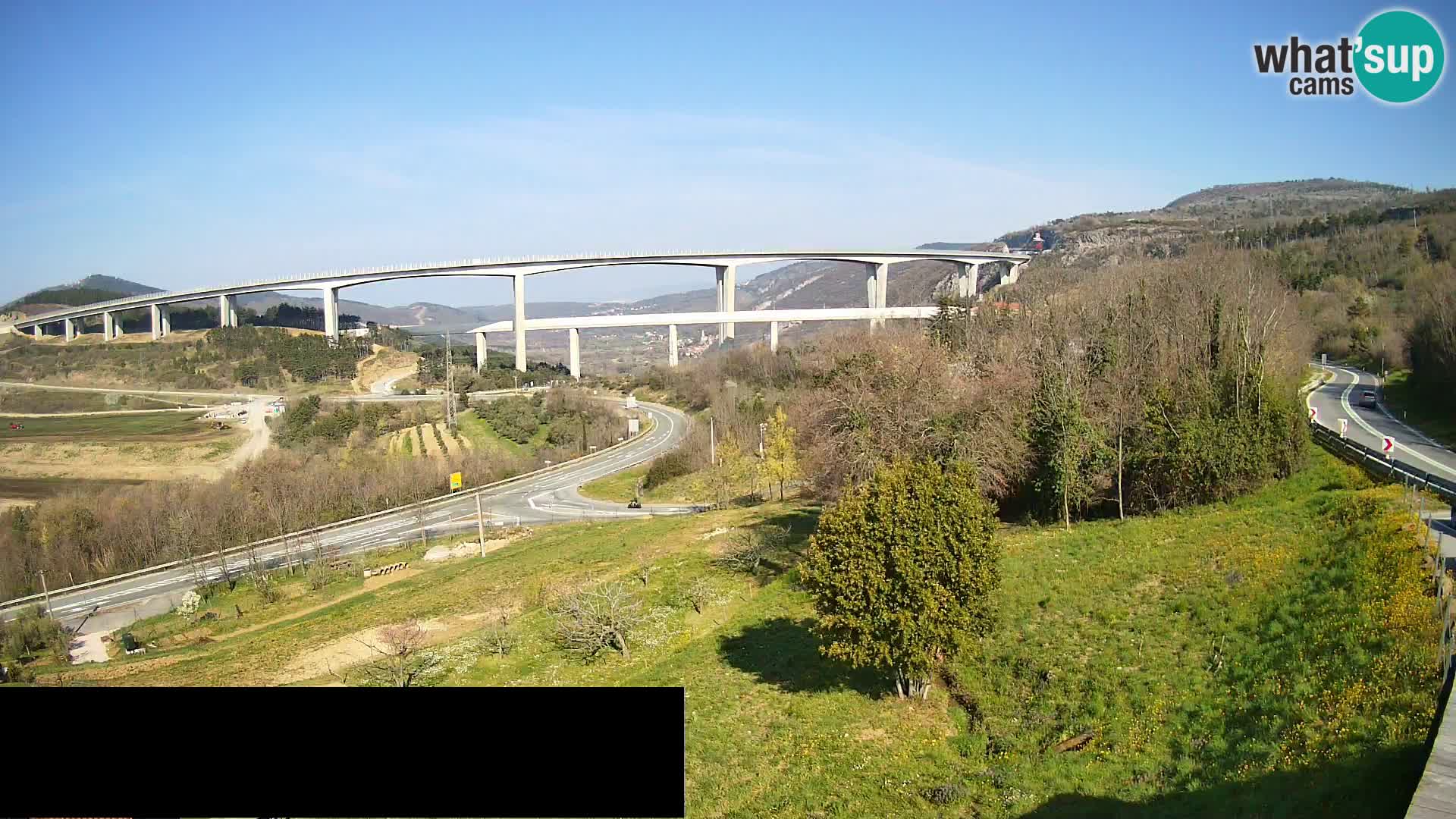 Web kamera Črni Kal Viadukt – pogled sa Viki Burgerja