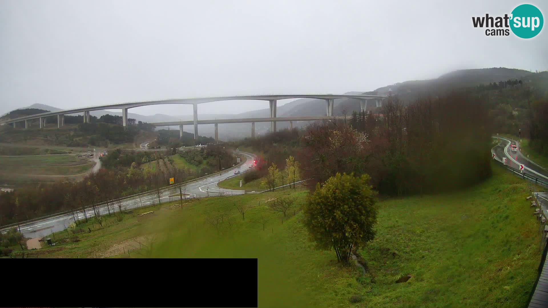 Livecam  Črni Kal Viadotto – panorama dal Viki Burger