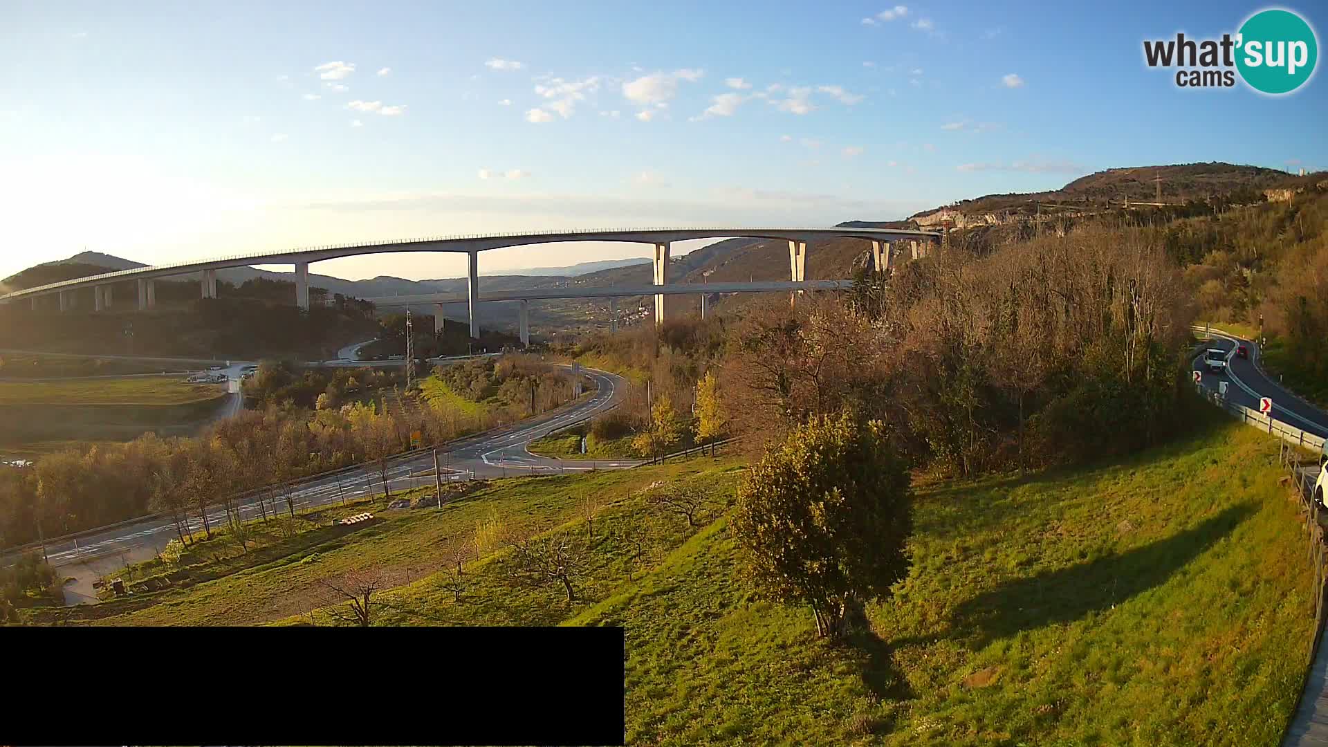 Web kamera Črni Kal Viadukt – pogled sa Viki Burgerja