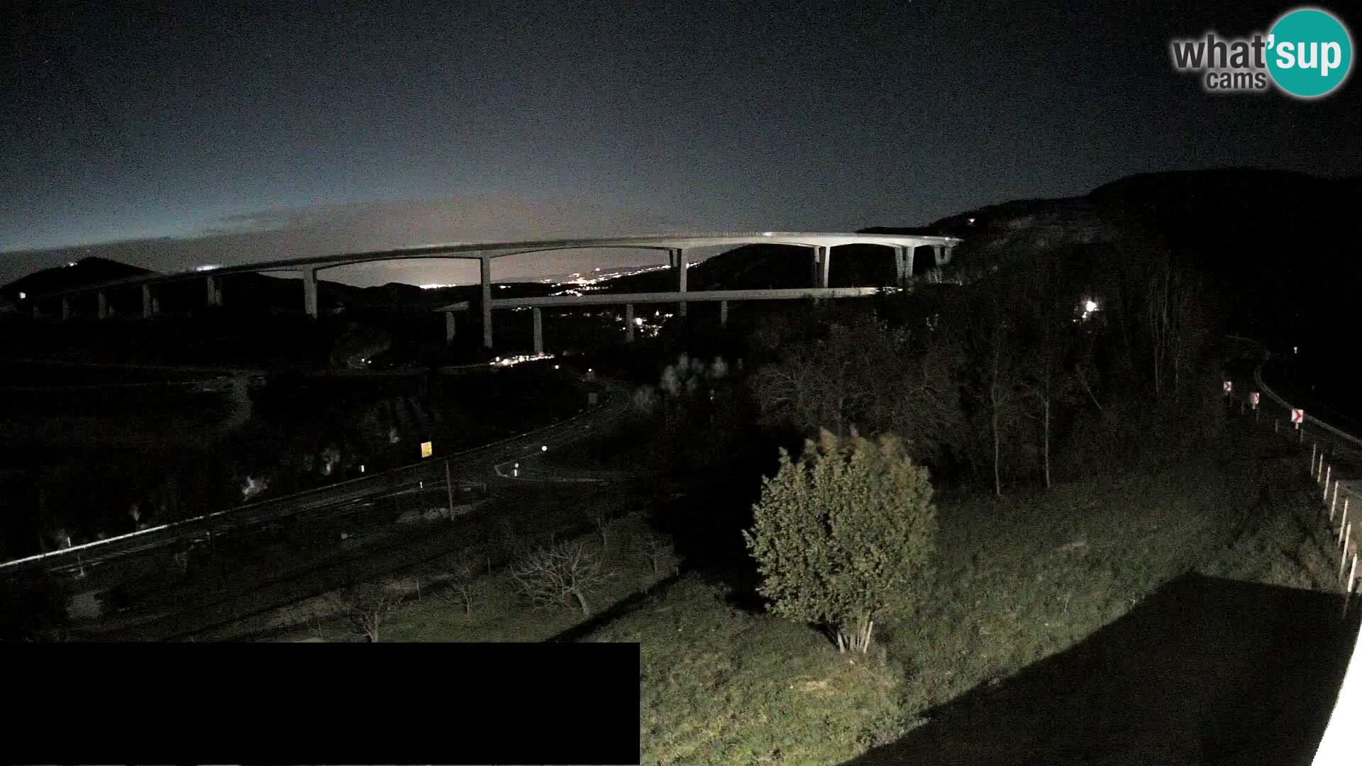Livecam  Črni Kal Viadotto – panorama dal Viki Burger