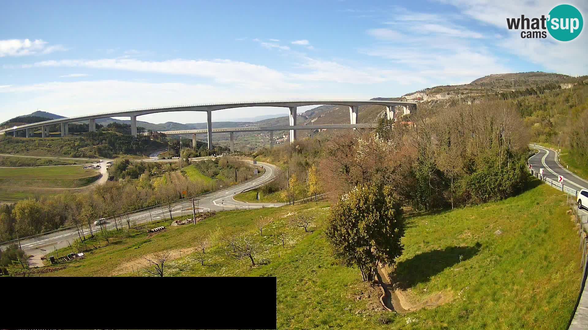 Web kamera Črni Kal Viadukt – pogled sa Viki Burgerja