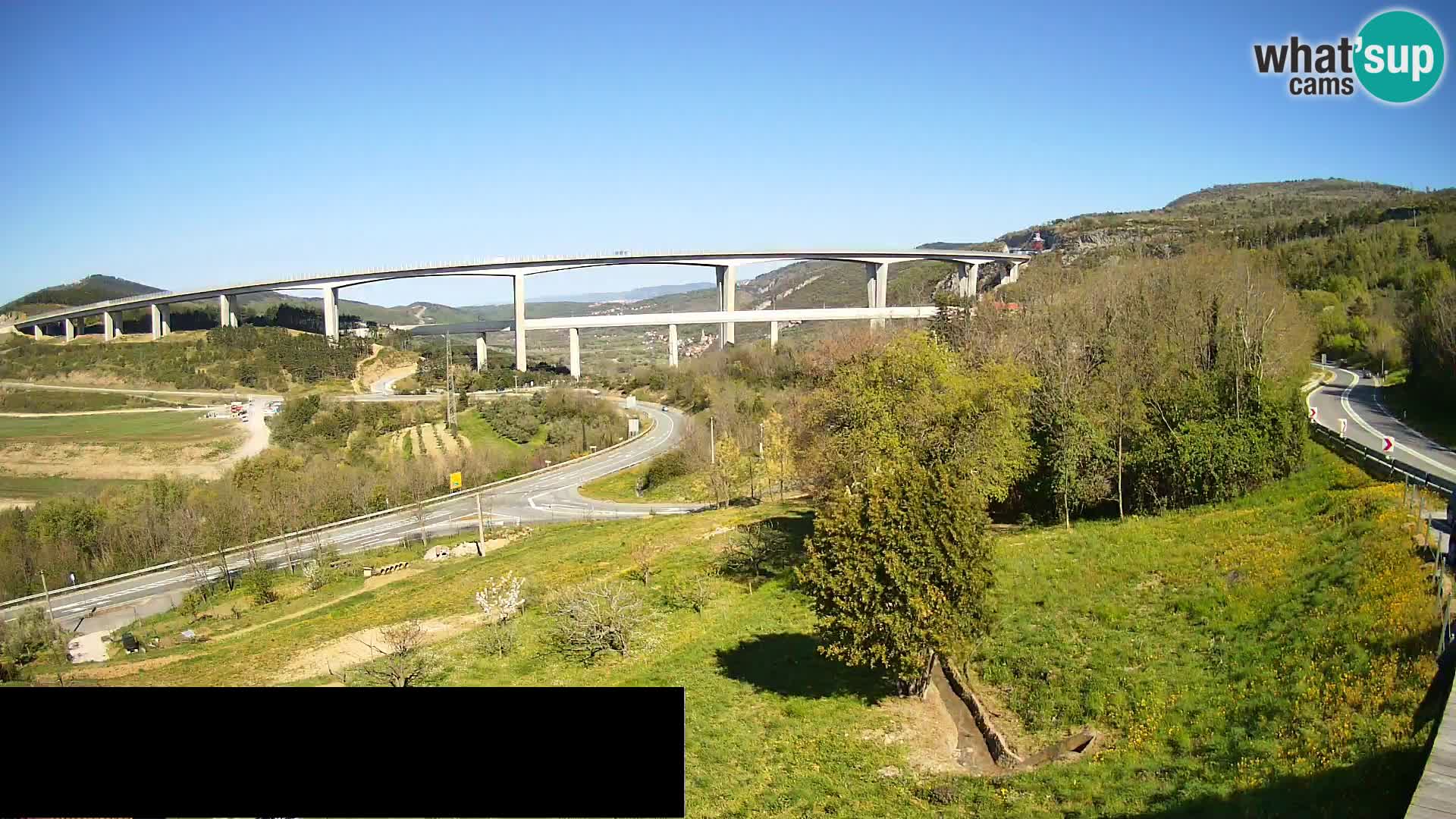 Web kamera Črni Kal Viadukt – pogled sa Viki Burgerja