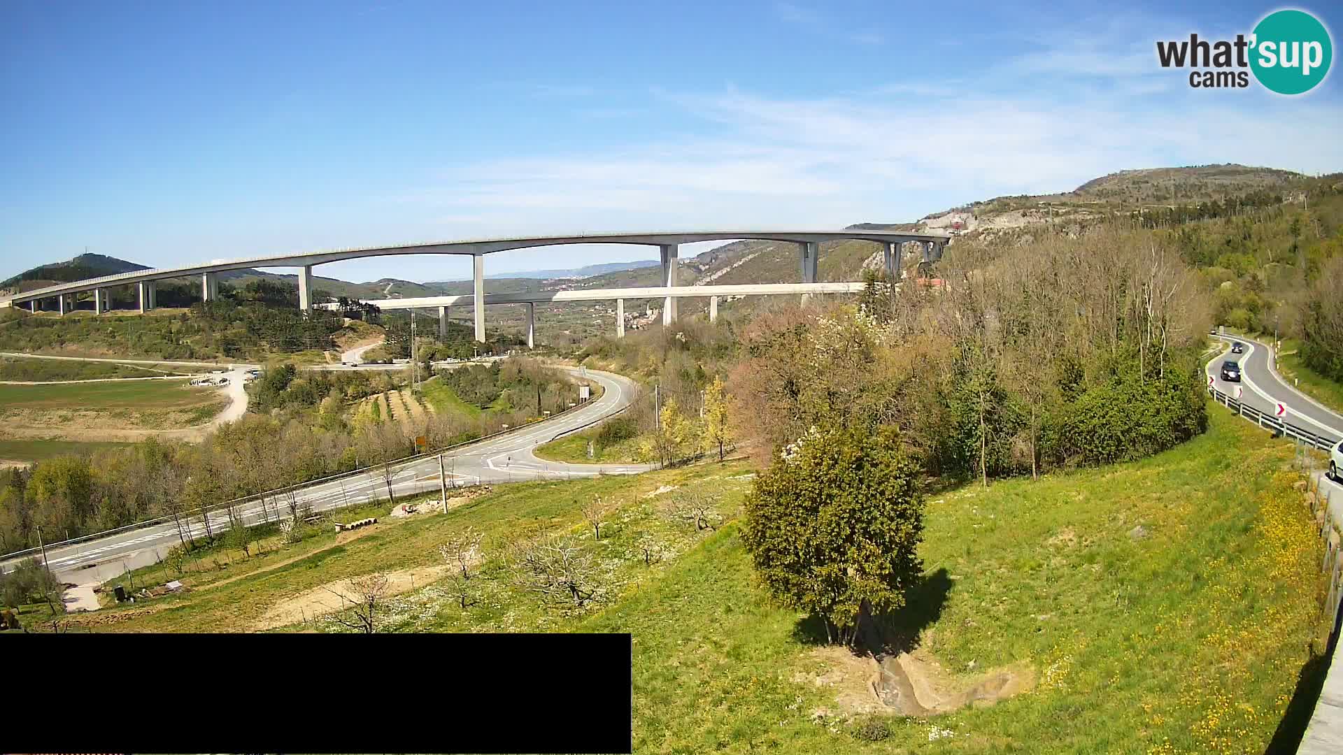 Web kamera Črni Kal Viadukt – pogled sa Viki Burgerja