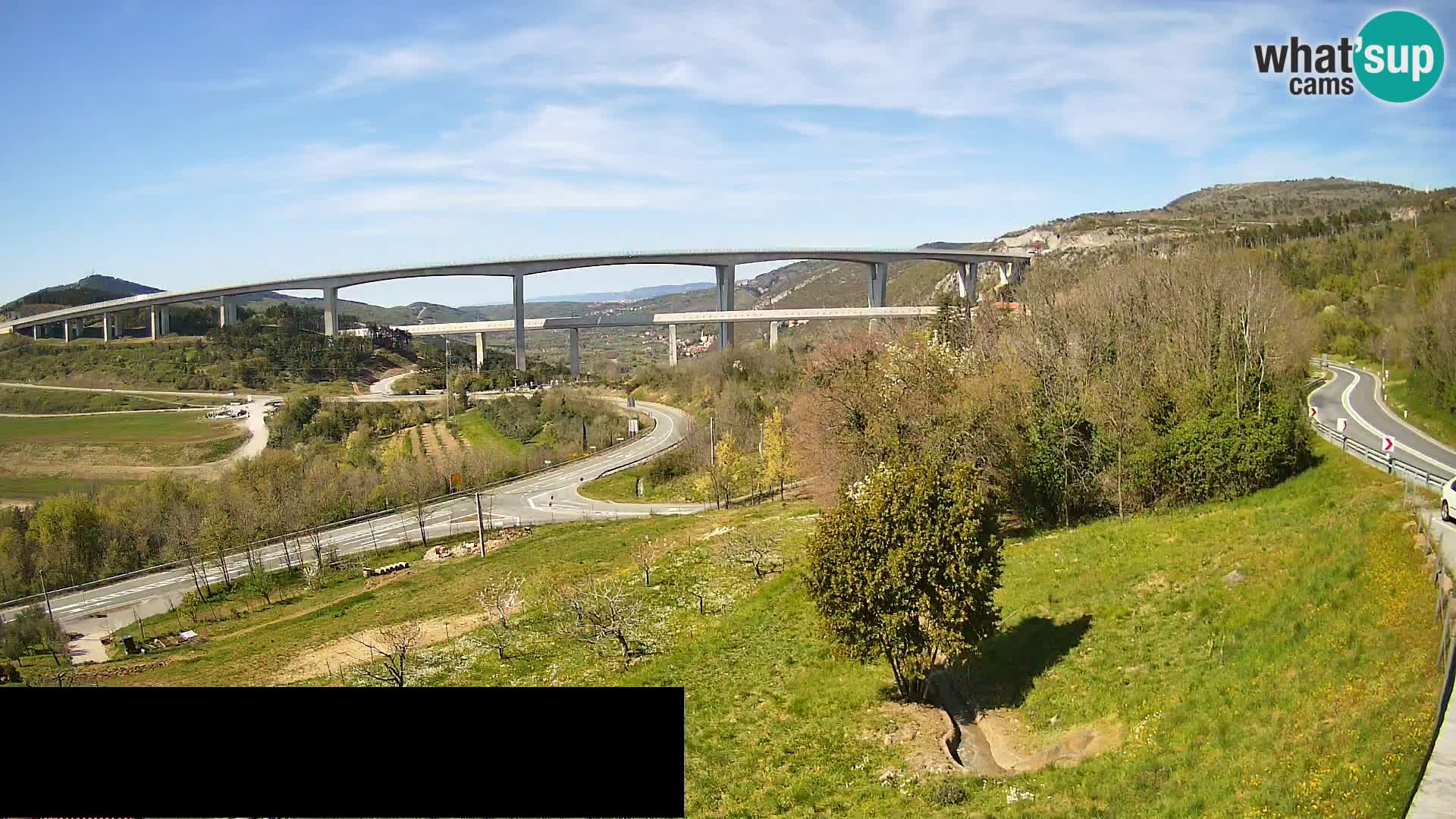 Web kamera Črni Kal Viadukt – pogled sa Viki Burgerja