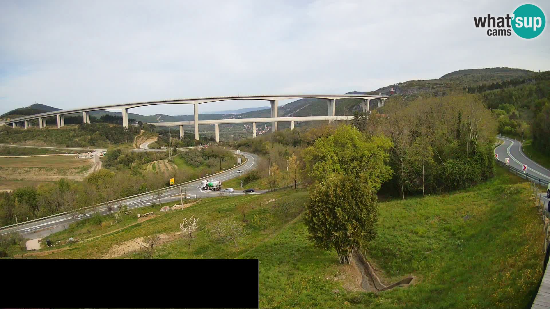 Web kamera Črni Kal Viadukt – pogled sa Viki Burgerja