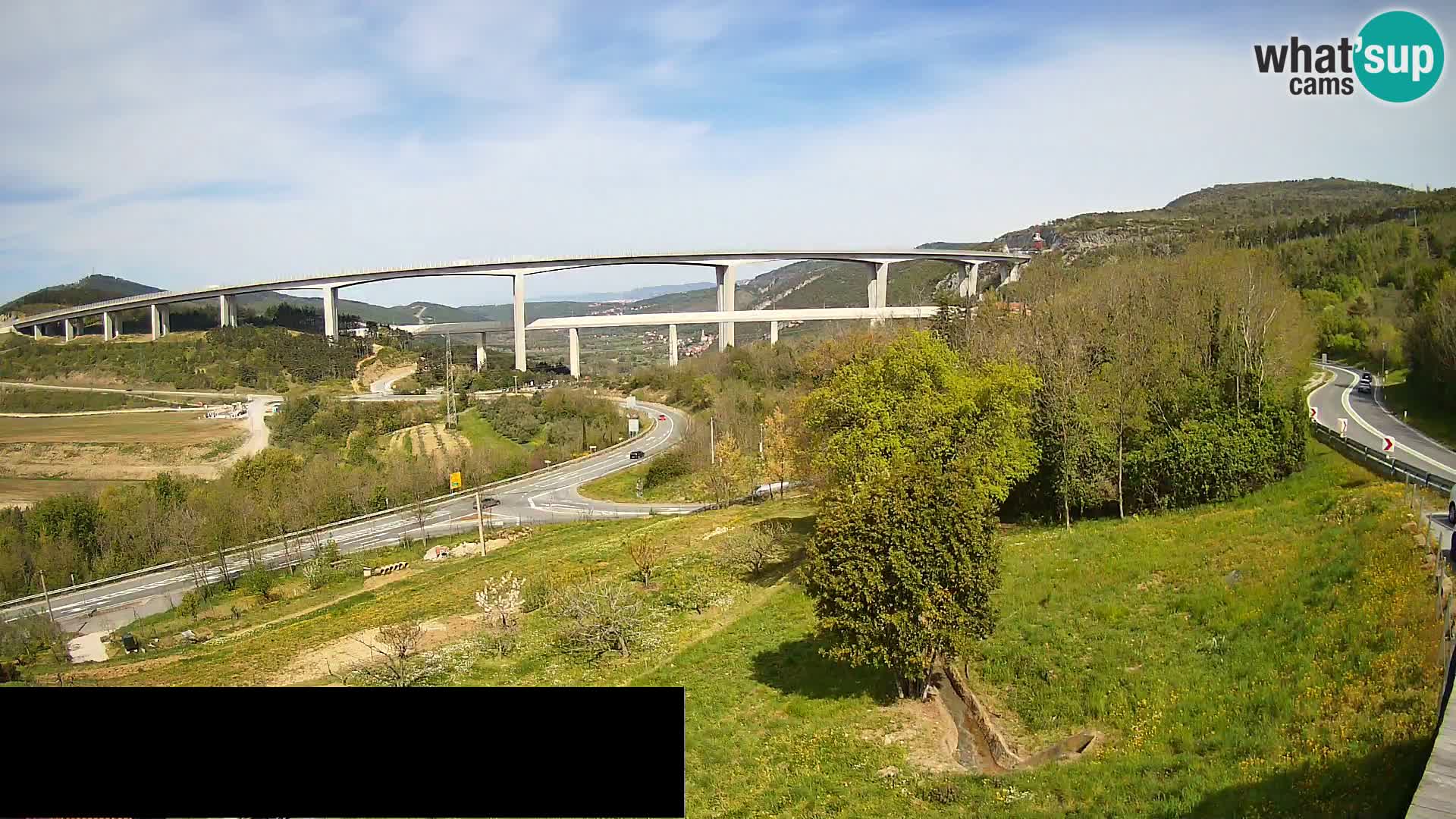 Web kamera Črni Kal Viadukt – pogled sa Viki Burgerja