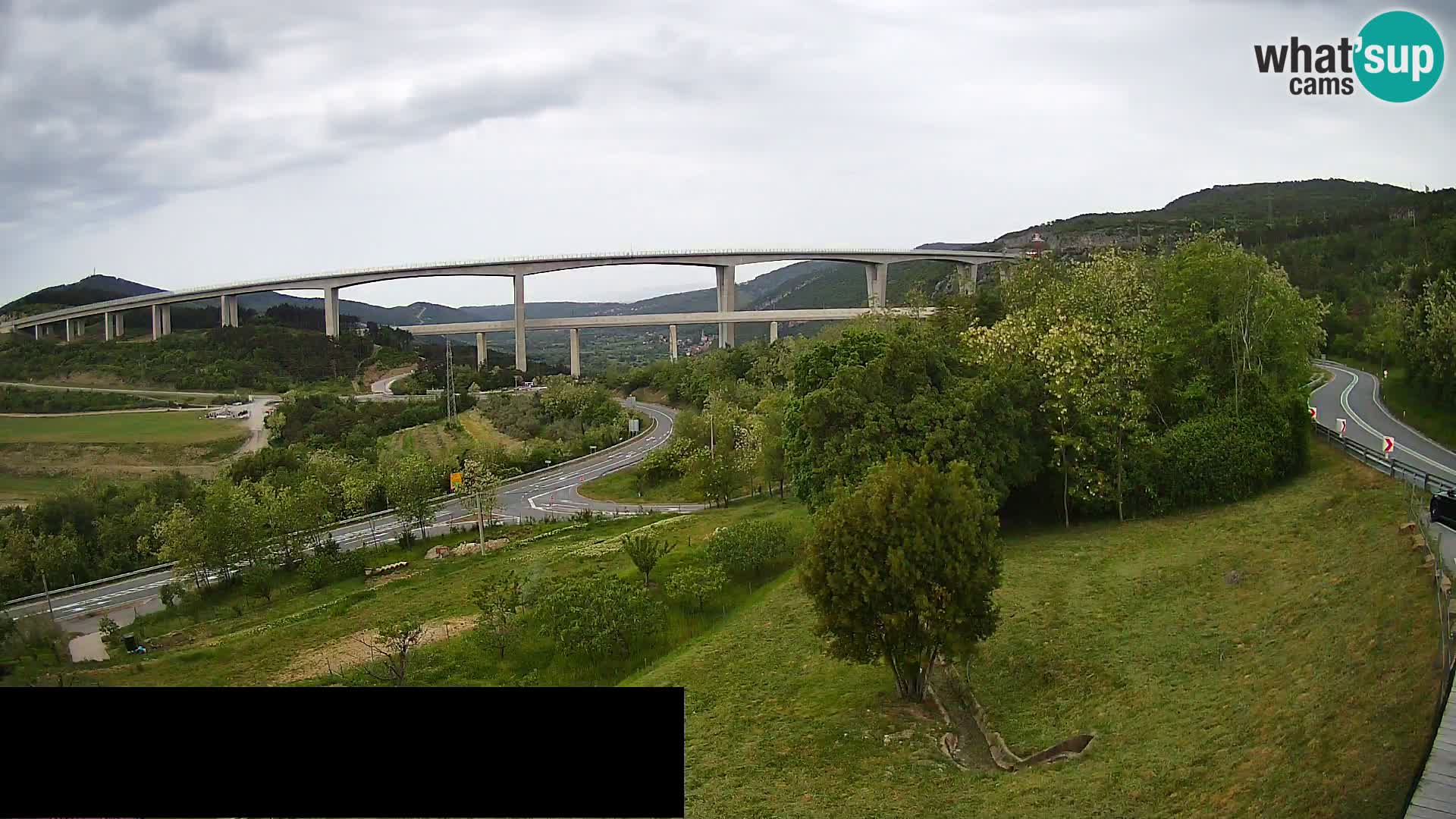 Web kamera Črni Kal Viadukt – pogled sa Viki Burgerja