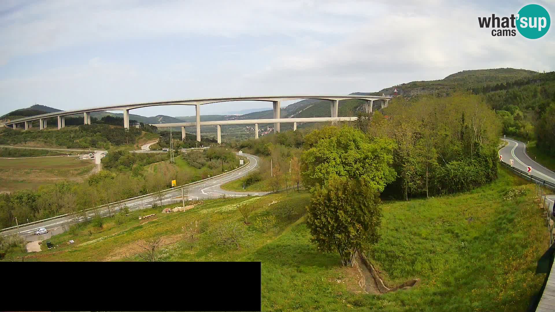 Web kamera Črni Kal Viadukt – pogled sa Viki Burgerja