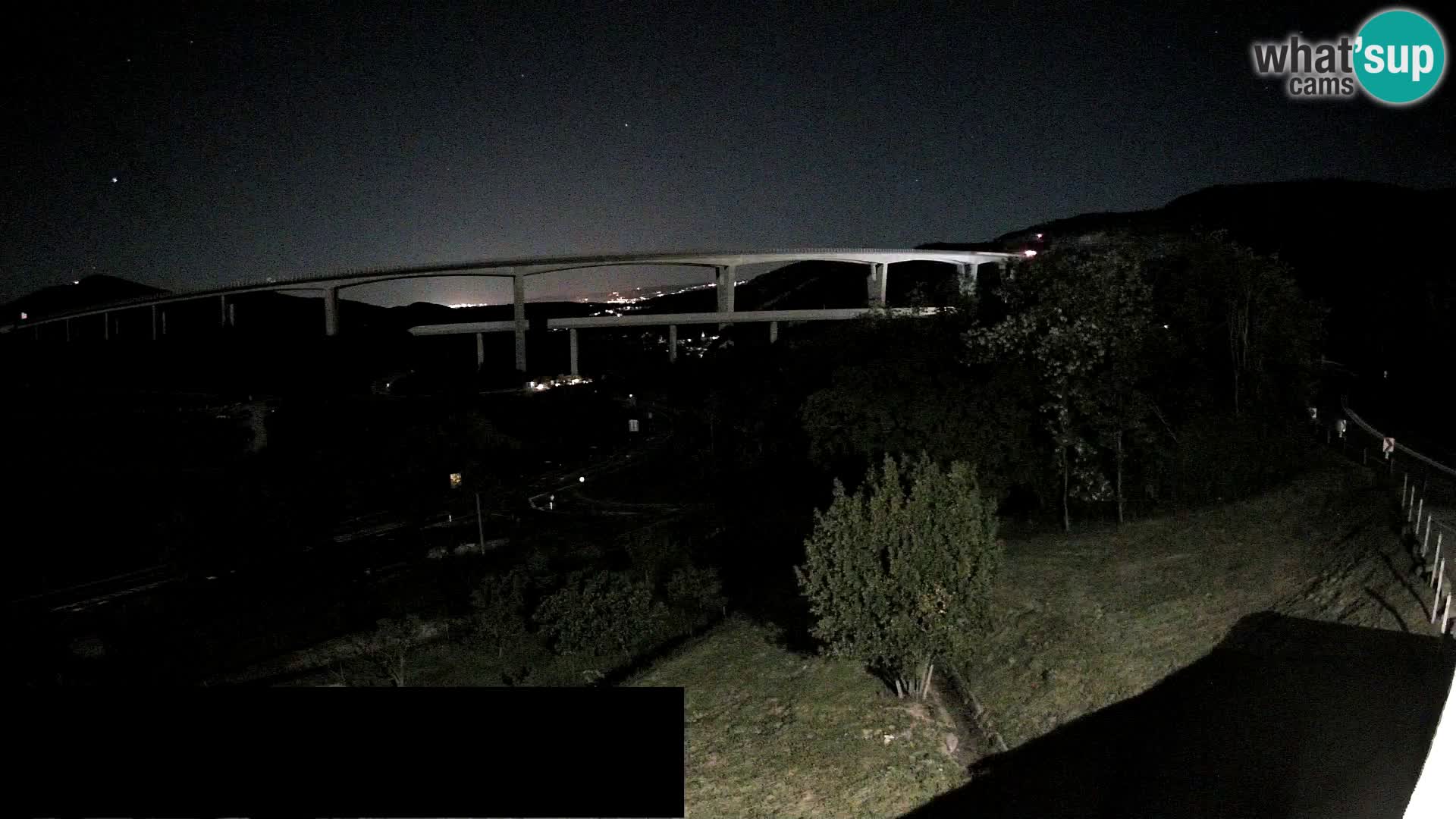 Kamera v živo Črni Kal Viadukt – pogled z Viki Burgerja