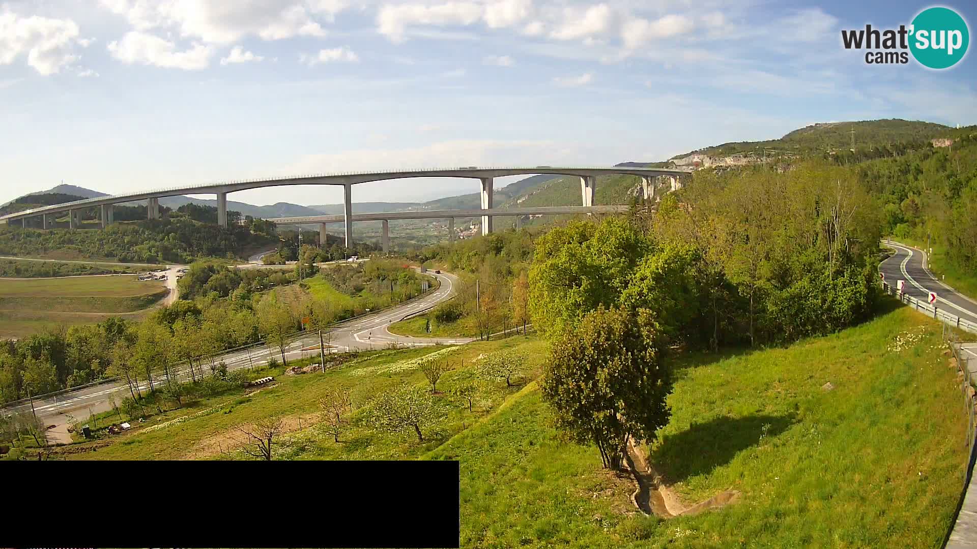 Web kamera Črni Kal Viadukt – pogled sa Viki Burgerja