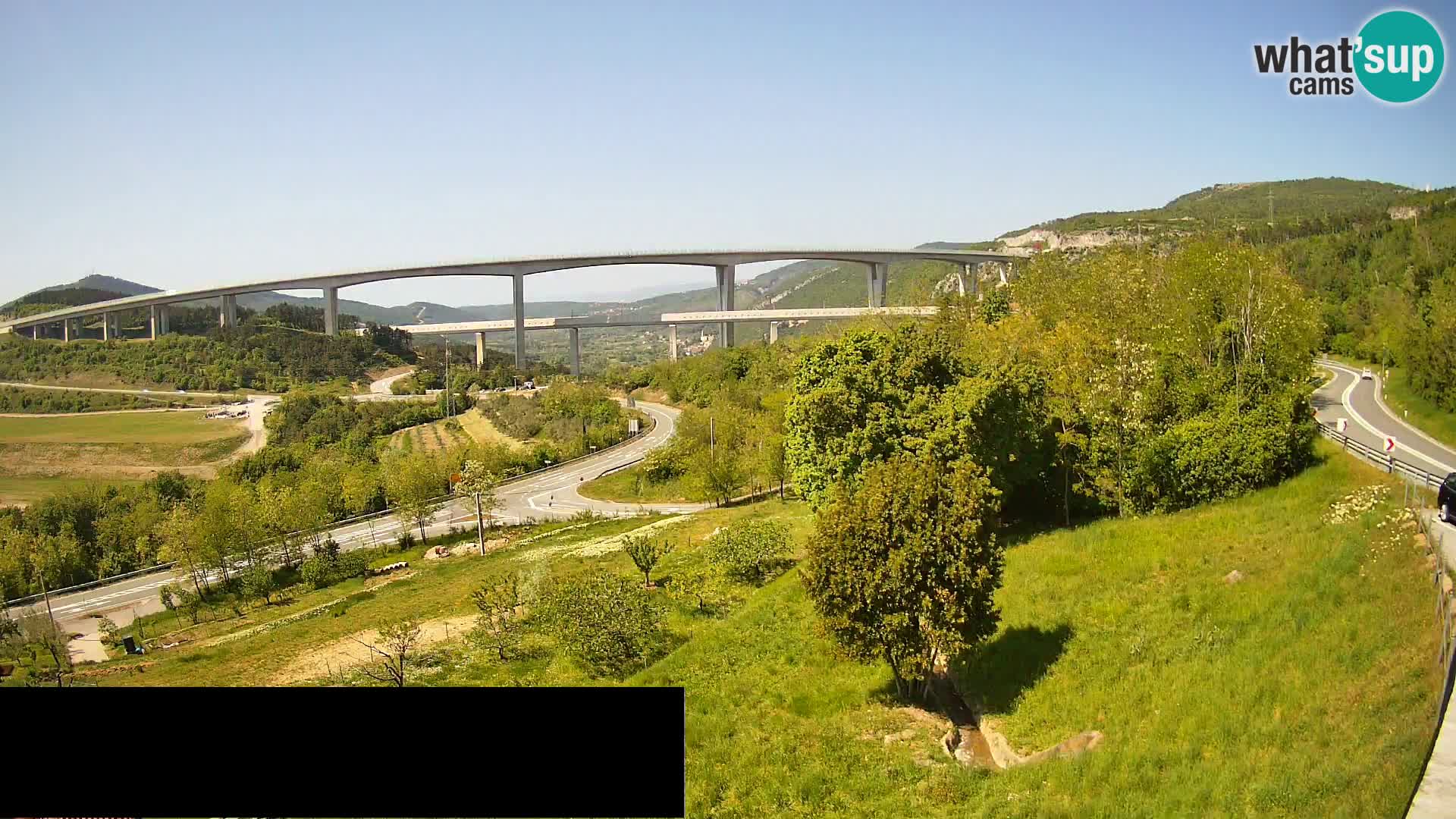 Web kamera Črni Kal Viadukt – pogled sa Viki Burgerja