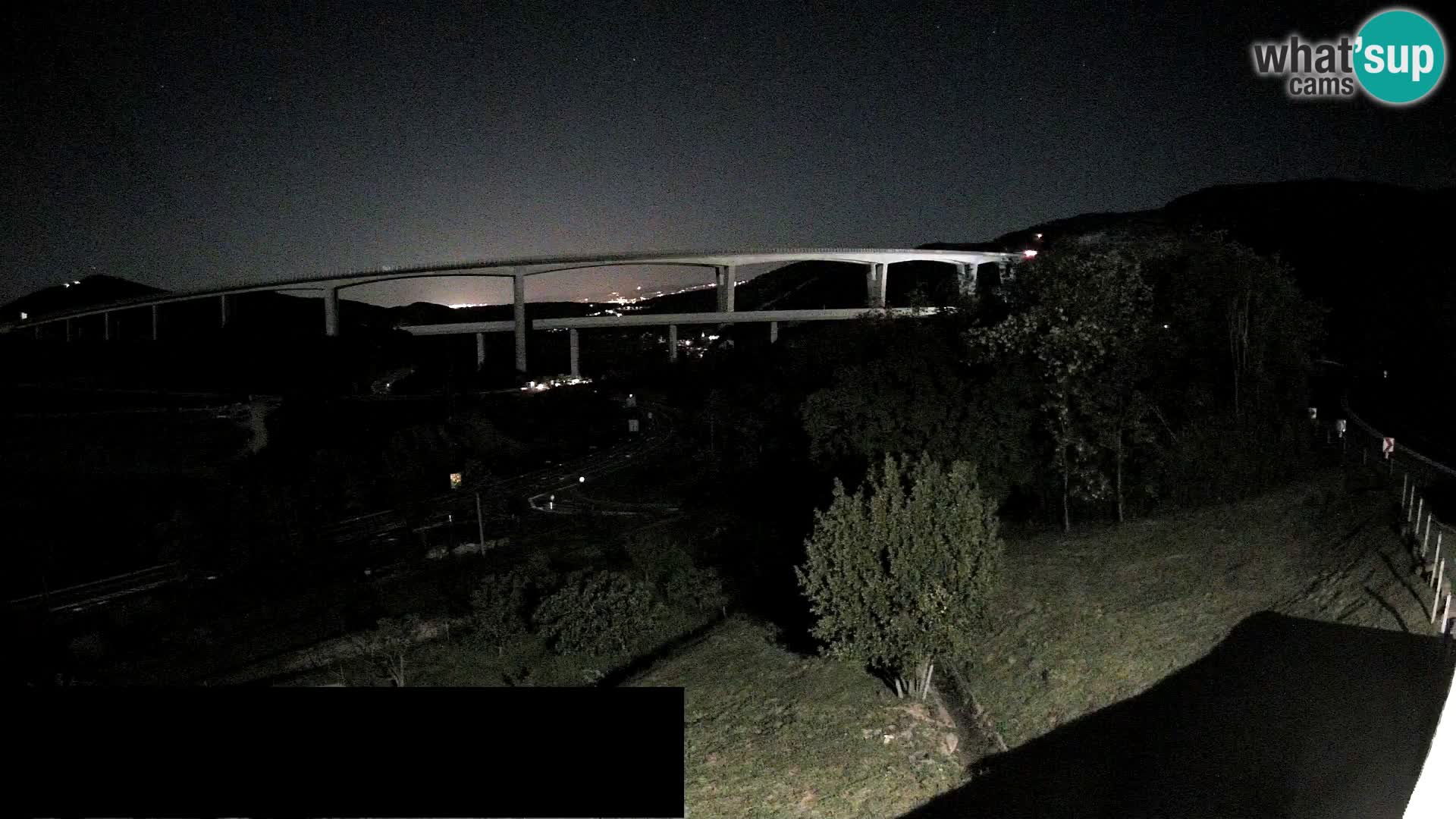 Livecam  Črni Kal Viadotto – panorama dal Viki Burger