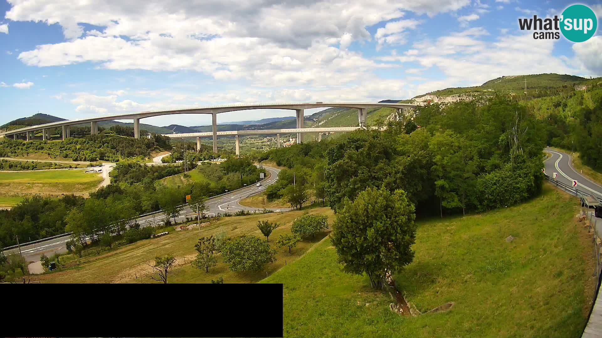 Web kamera Črni Kal Viadukt – pogled sa Viki Burgerja