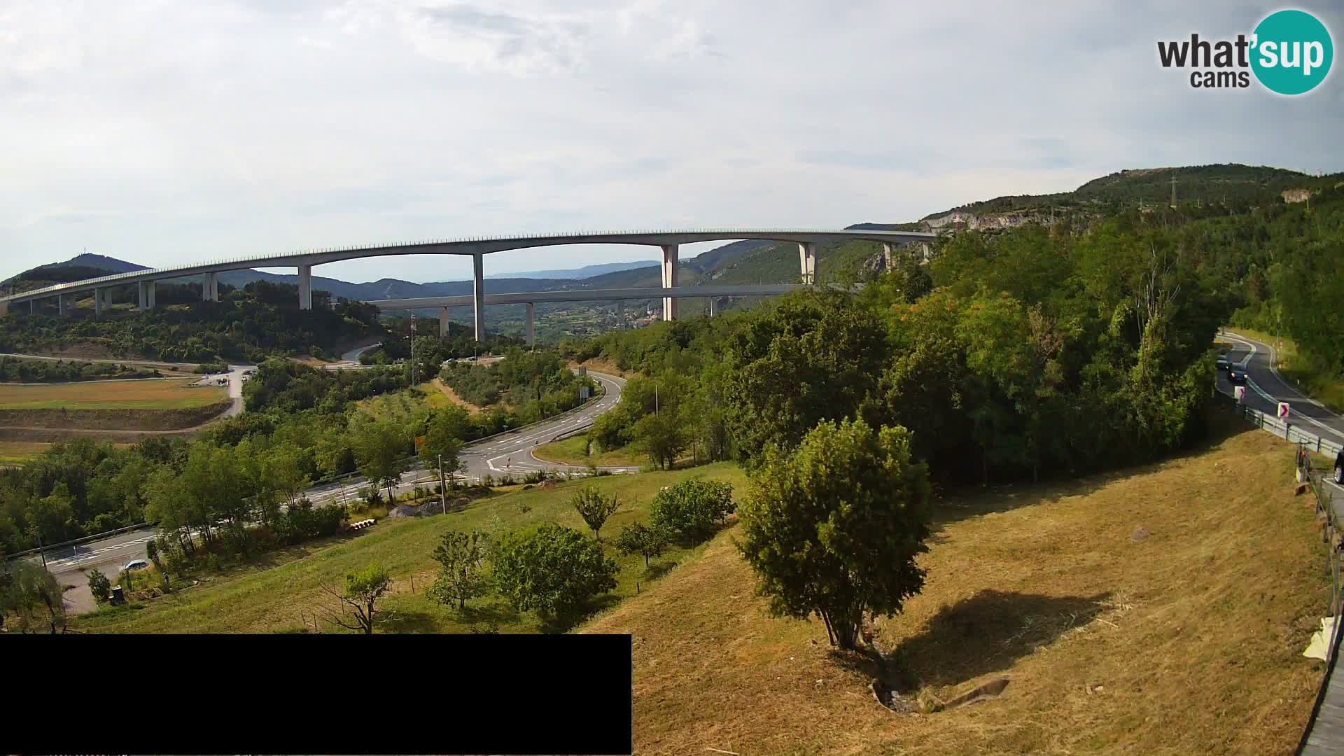 Web kamera Črni Kal Viadukt – pogled sa Viki Burgerja
