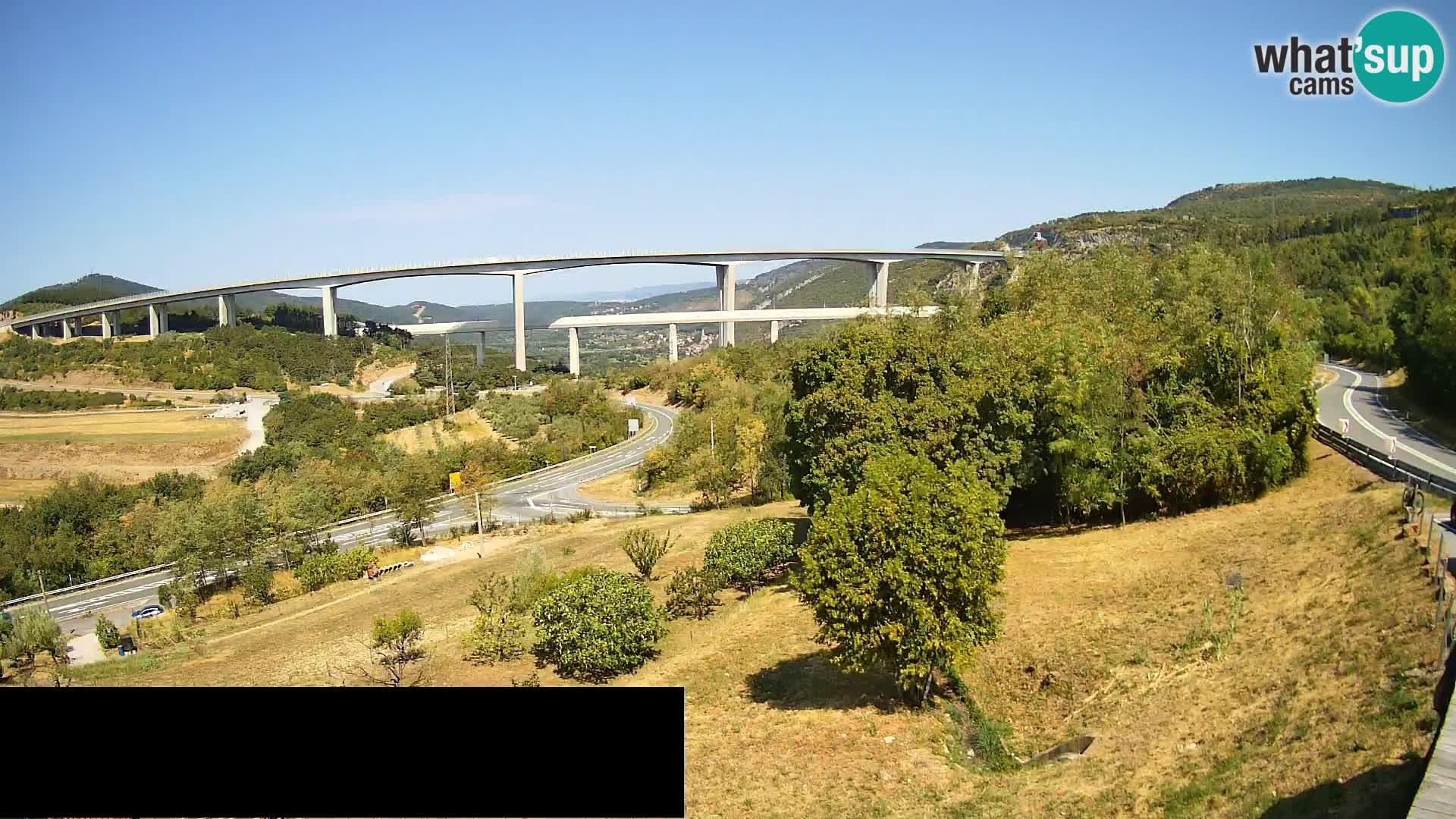 Web kamera Črni Kal Viadukt – pogled sa Viki Burgerja