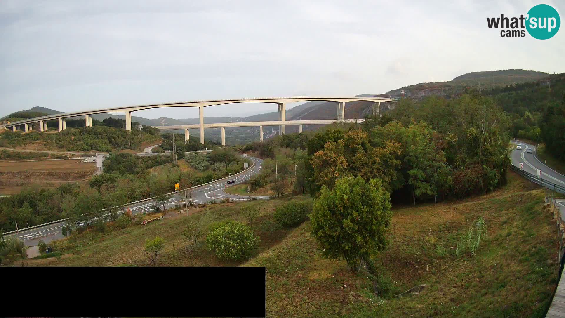 Web kamera Črni Kal Viadukt – pogled sa Viki Burgerja