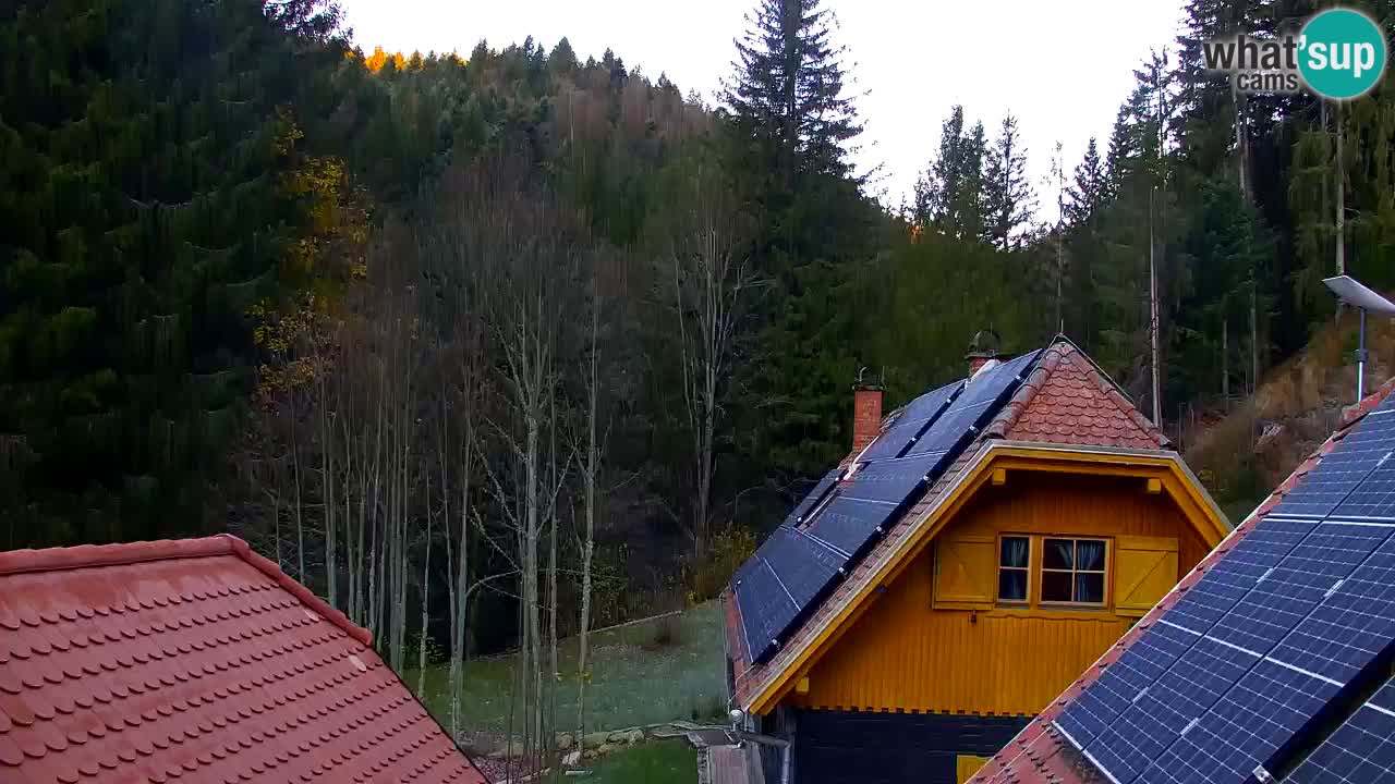 Webcam Lukanja – Pohorje houses a Water village