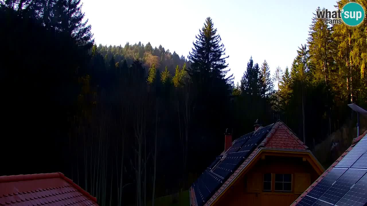 Webcam Lukanja – Pohorje houses a Water village