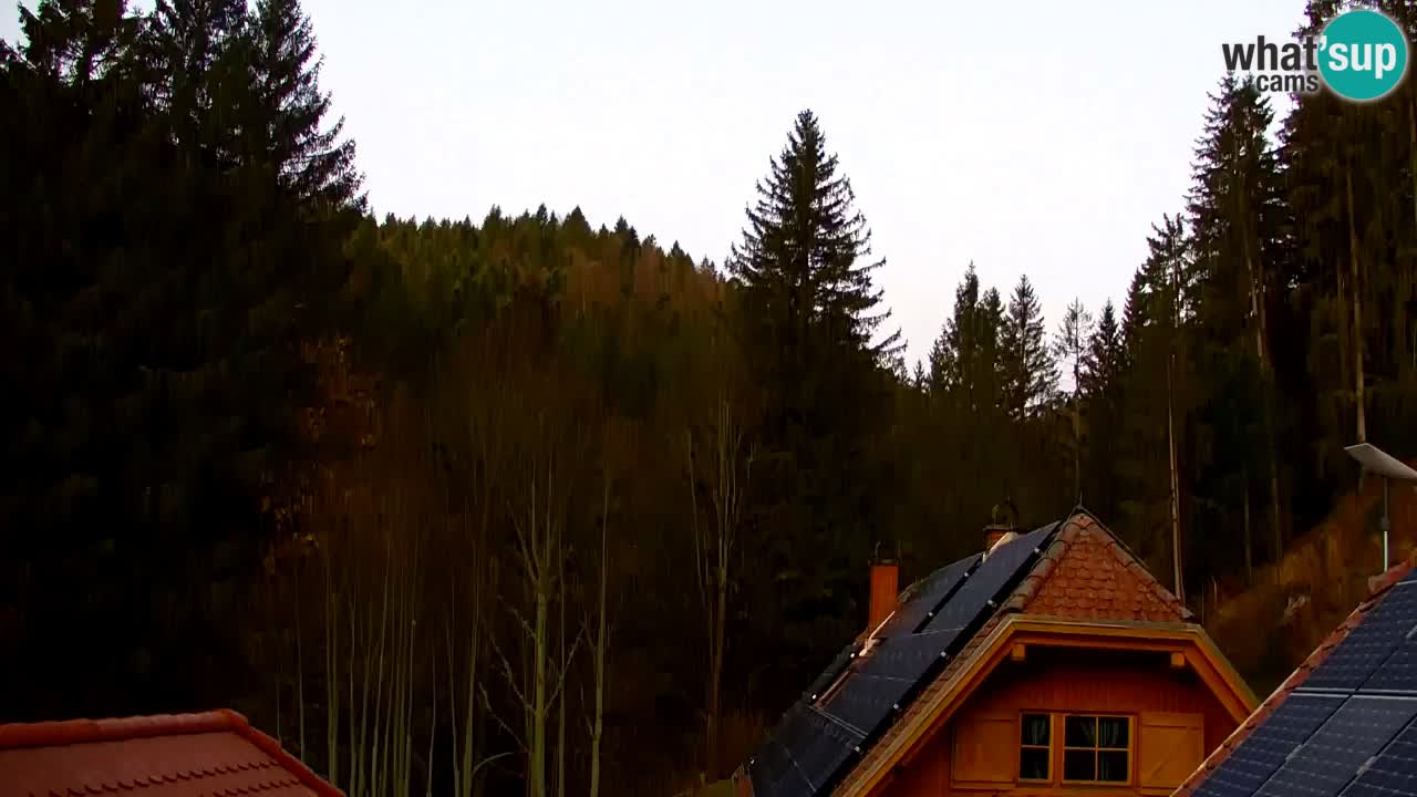 Webcam Lukanja – Pohorje houses a Water village