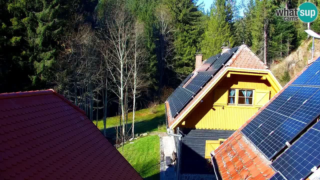 Webcam Lukanja – Pohorje houses a Water village