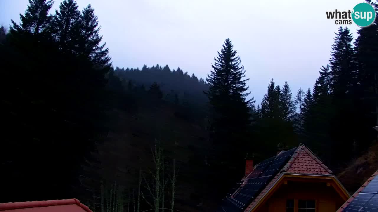 Webcam Lukanja – Pohorje houses a Water village