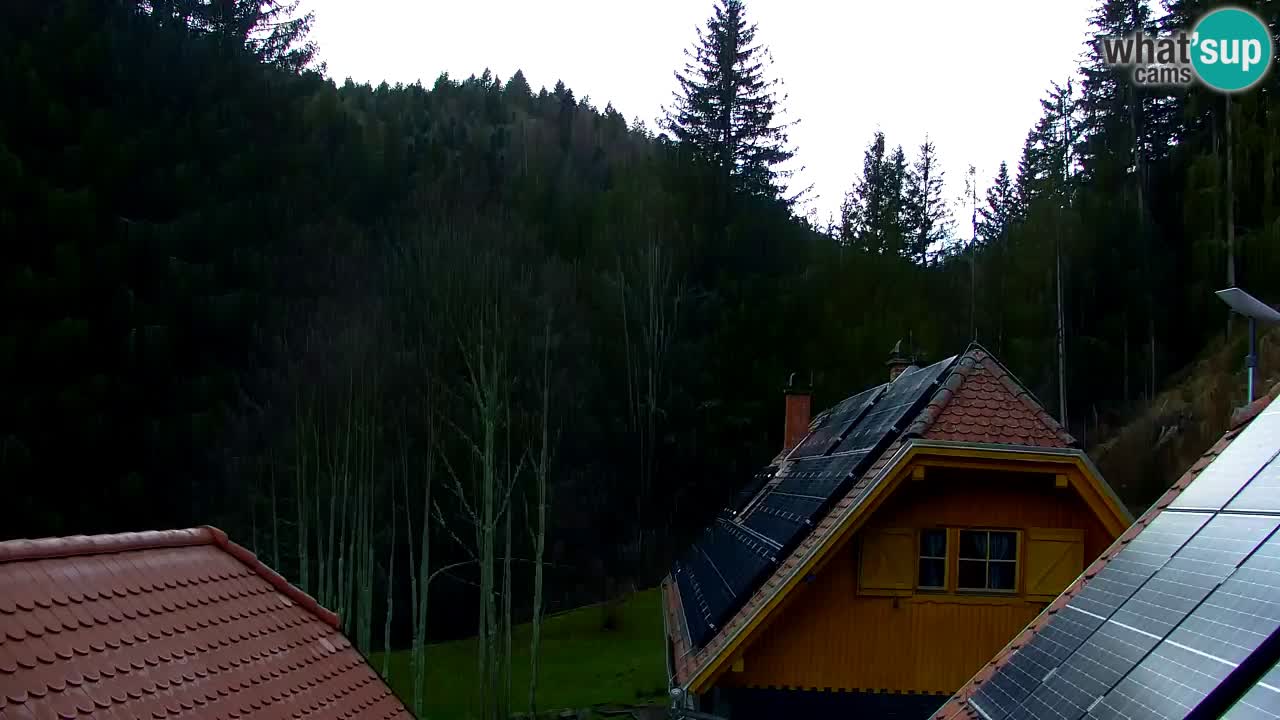 Webcam Lukanja – Pohorje houses a Water village