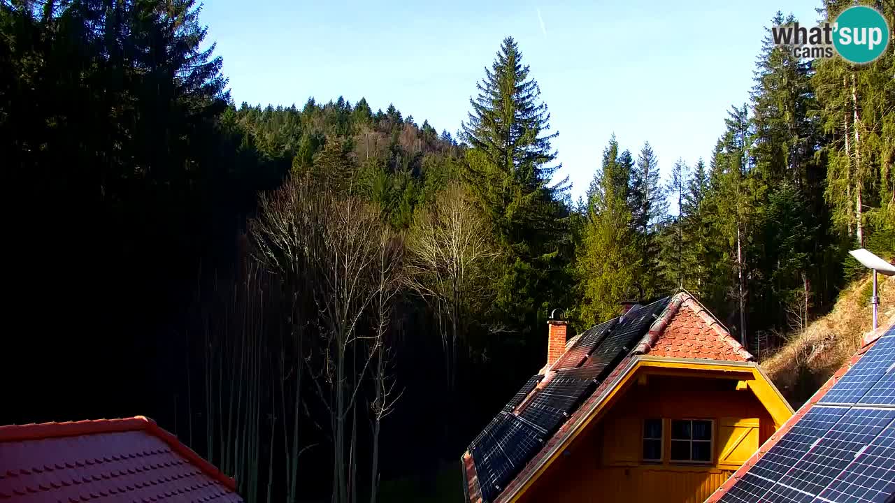 Webcam Lukanja – Pohorje houses a Water village