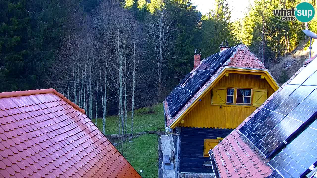 Webcam Lukanja – Pohorje houses a Water village