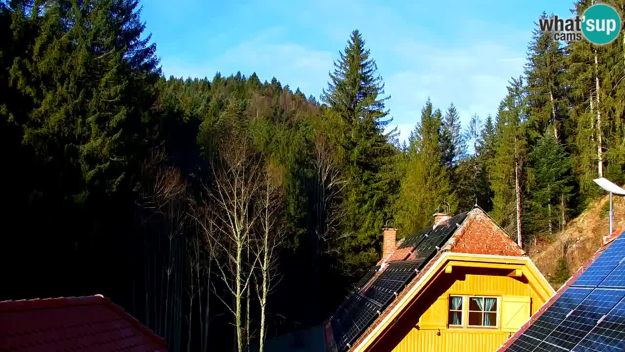 Webcam Lukanja – Pohorje houses a Water village