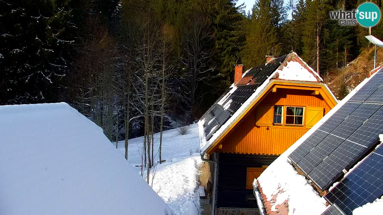 Webcam Lukanja – Pohorje houses a Water village