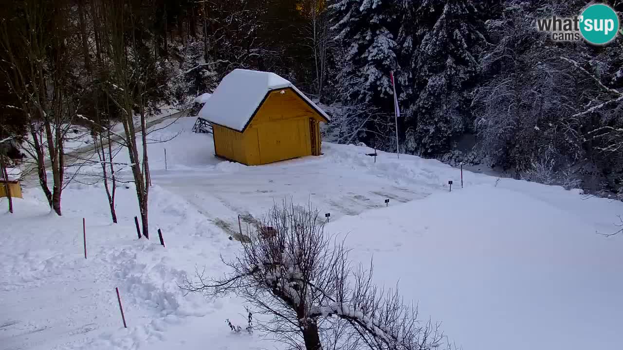Webcam Lukanja – Pohorje houses a Water village