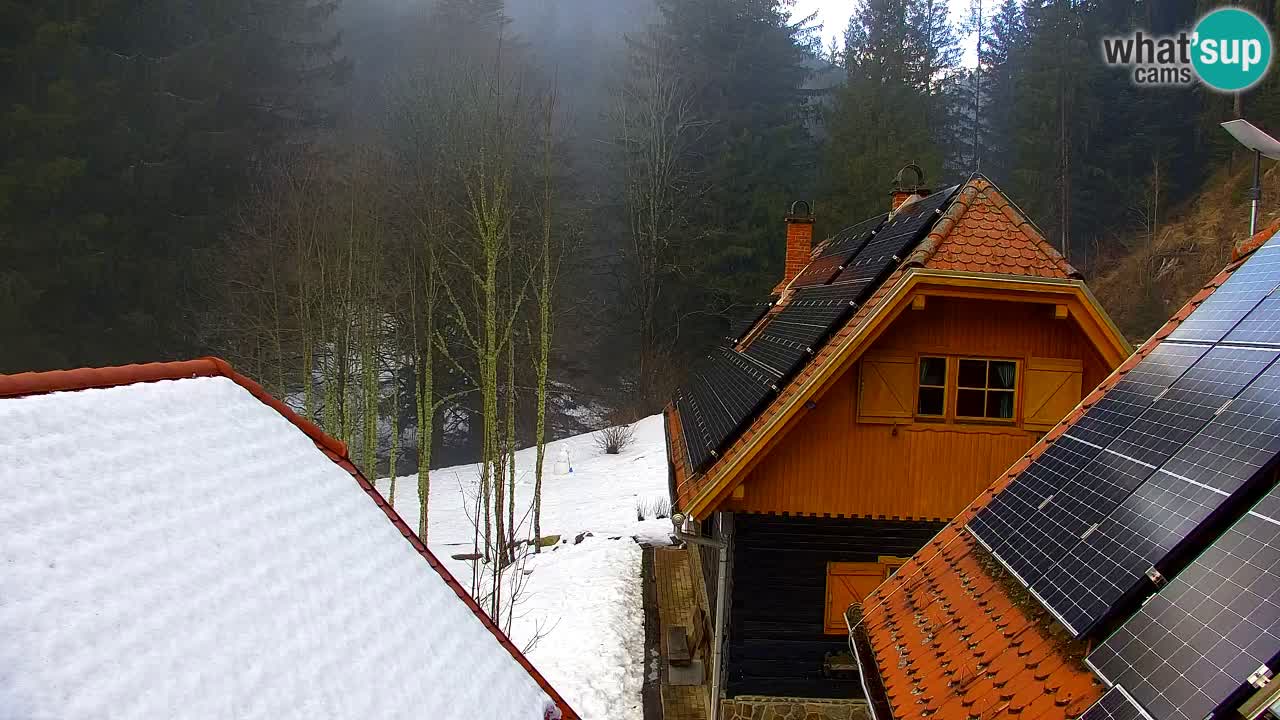 Webcam Lukanja – Pohorje houses a Water village