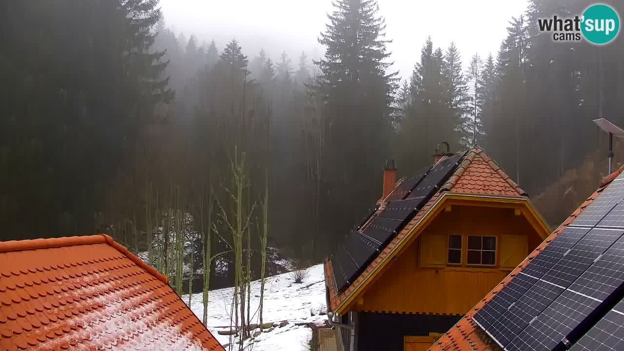 Webcam Lukanja – Pohorje houses a Water village