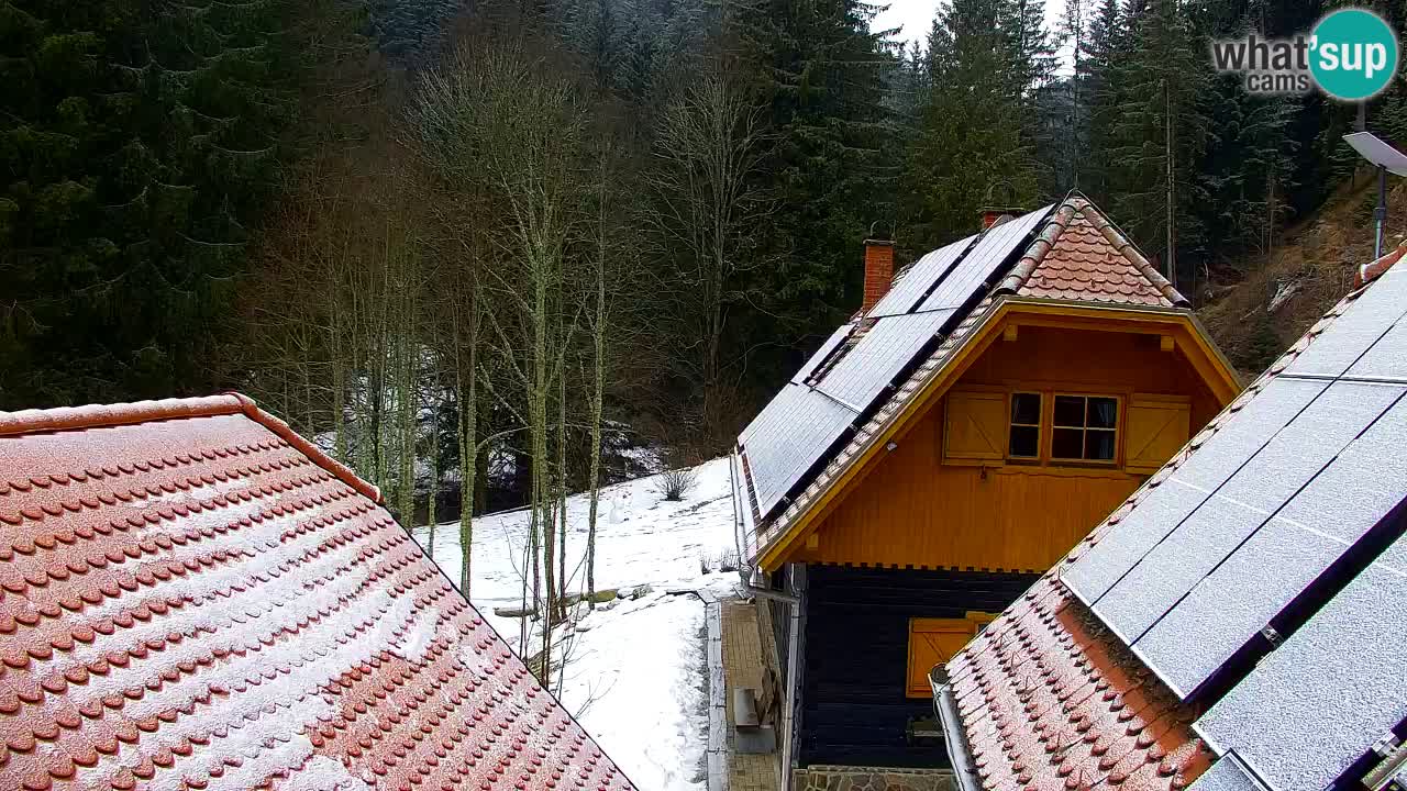 Webcam Lukanja – Pohorje houses a Water village