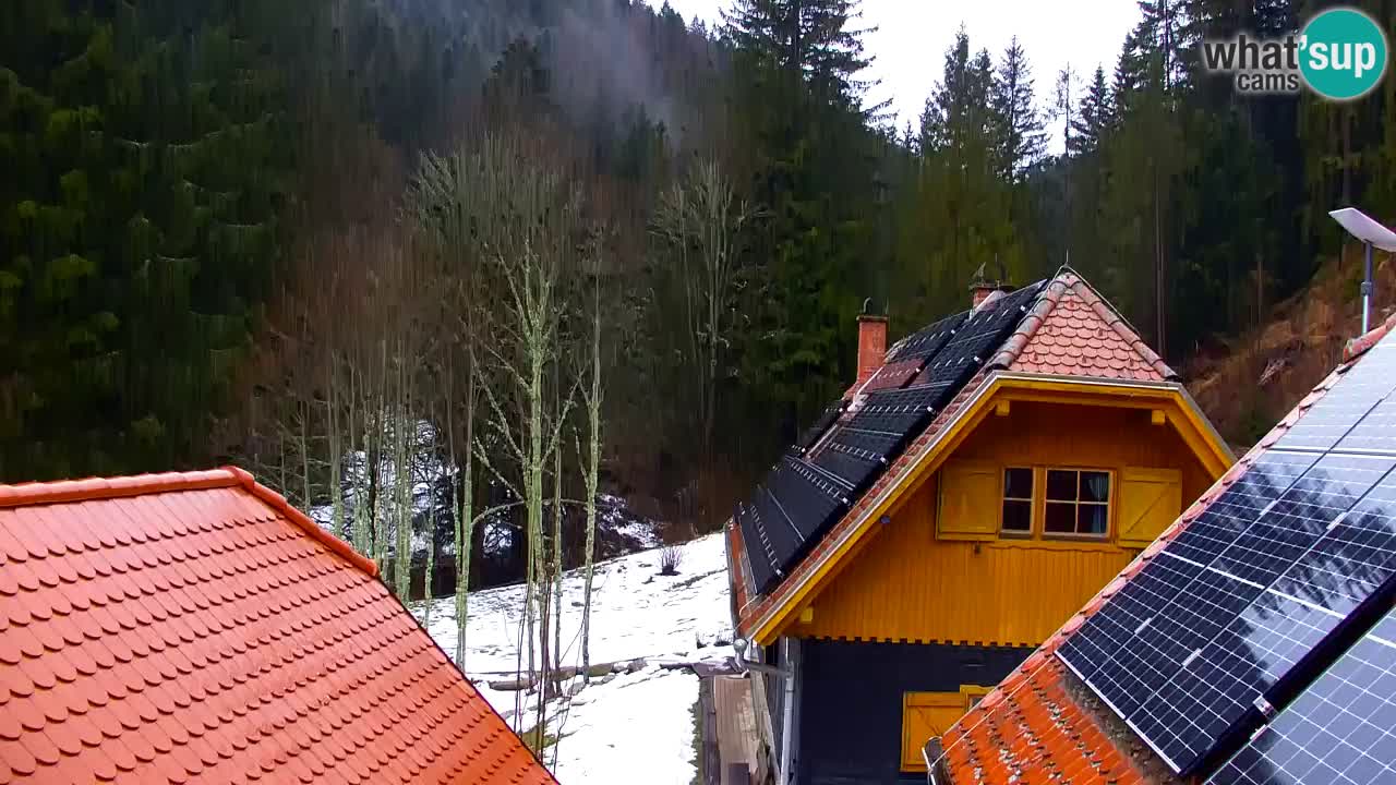 Webcam Lukanja – Pohorje houses a Water village