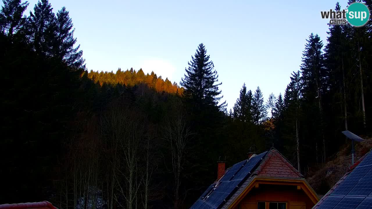 Webcam Lukanja – Pohorje houses a Water village