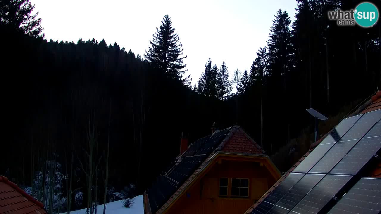 Webcam Lukanja – Pohorje houses a Water village