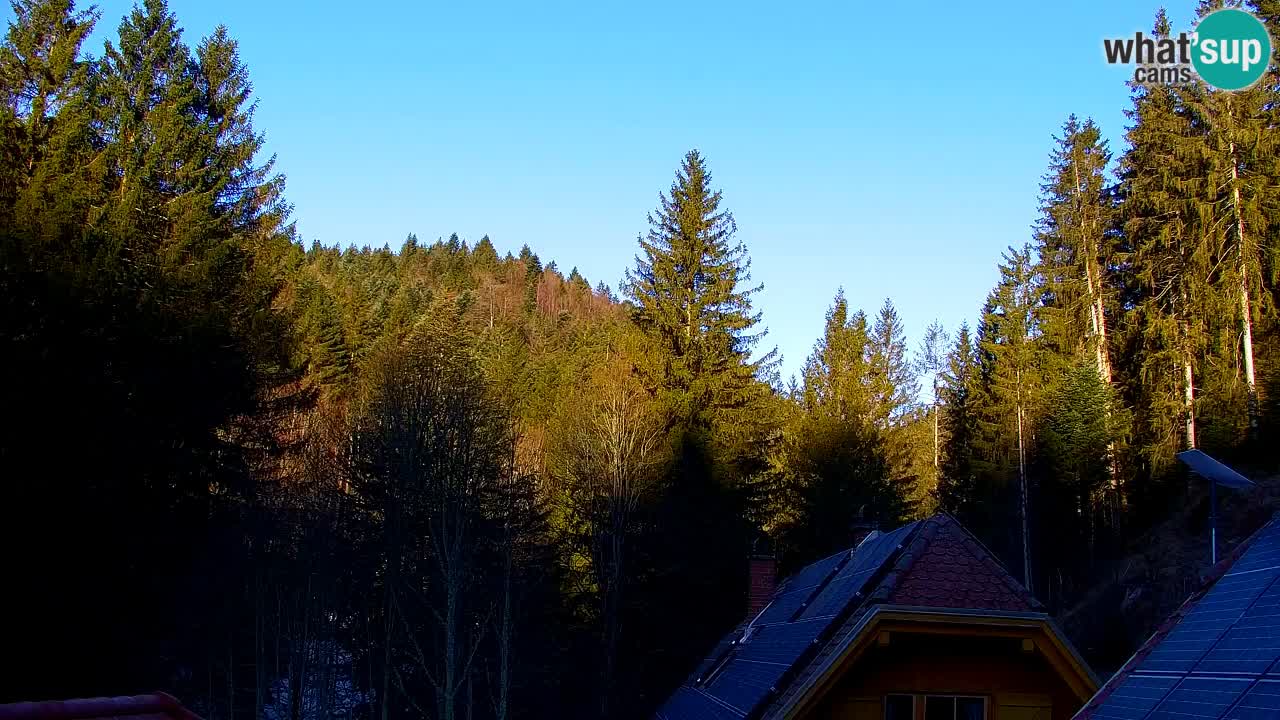 Webcam Lukanja – Pohorje houses a Water village