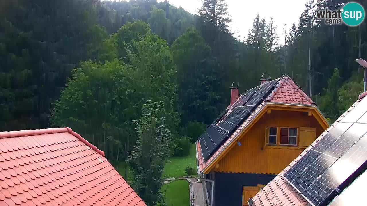 Webcam Lukanja – Pohorje houses a Water village