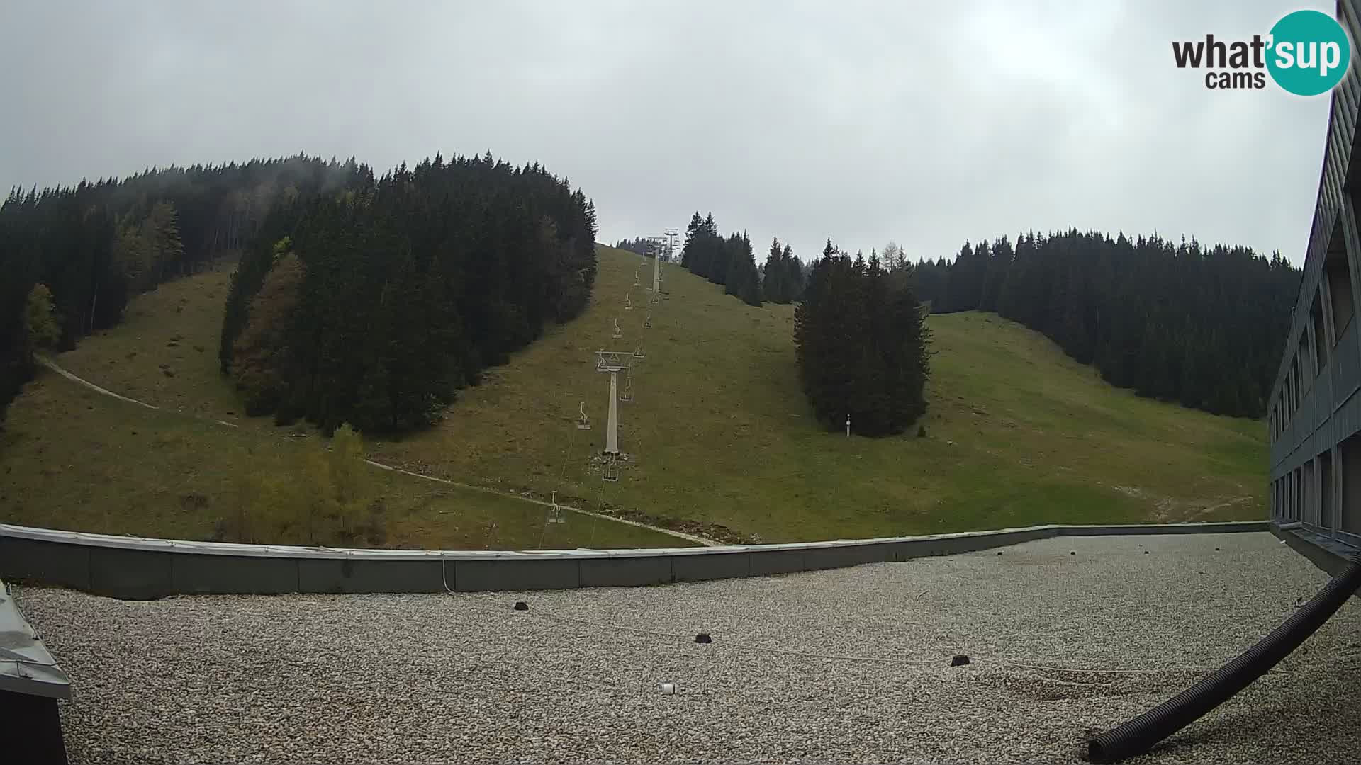 Spletna kamera smučišča GOLTE v živo – pogled na Medvedjak