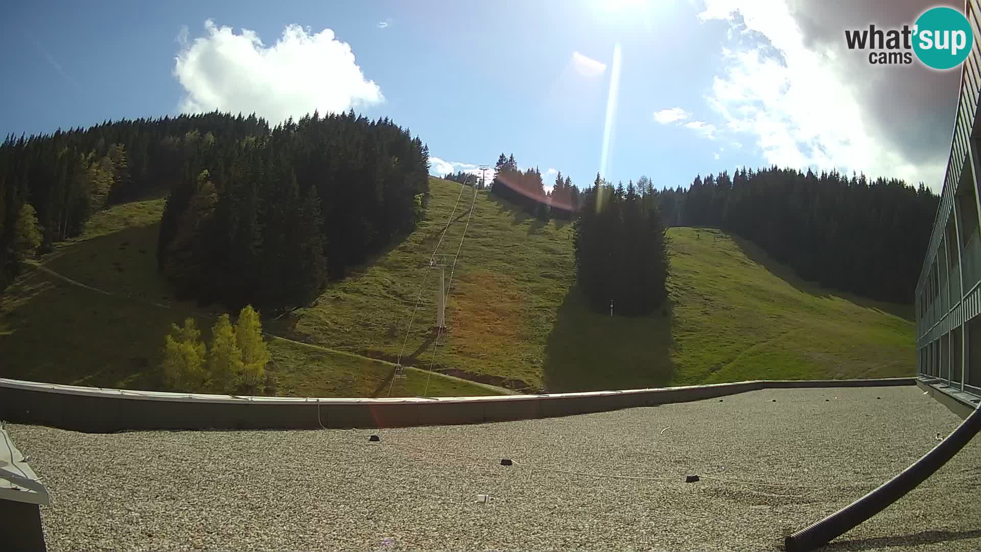 Spletna kamera smučišča GOLTE v živo – pogled na Medvedjak