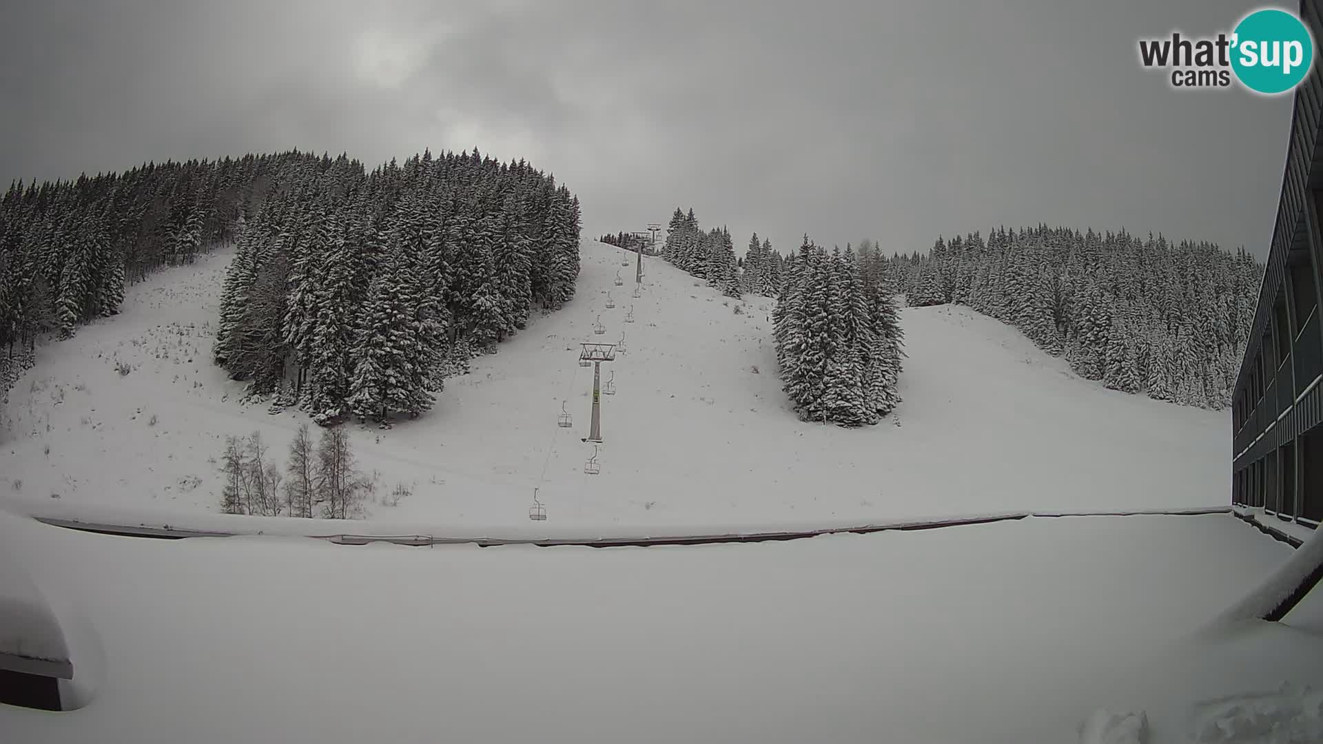 Cámara web en vivo de la estación de esquí GOLTE – vista a Medvedjak – Eslovenia