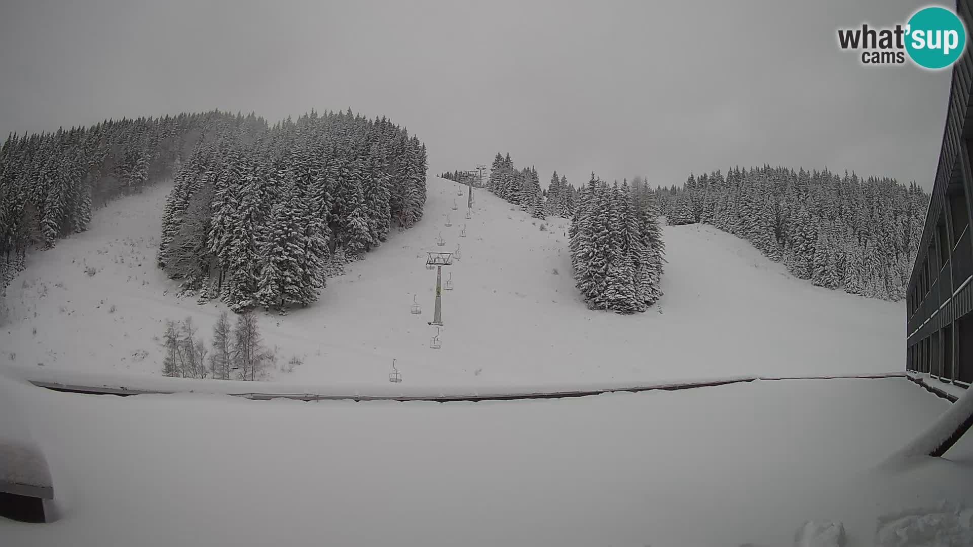 Cámara web en vivo de la estación de esquí GOLTE – vista a Medvedjak – Eslovenia