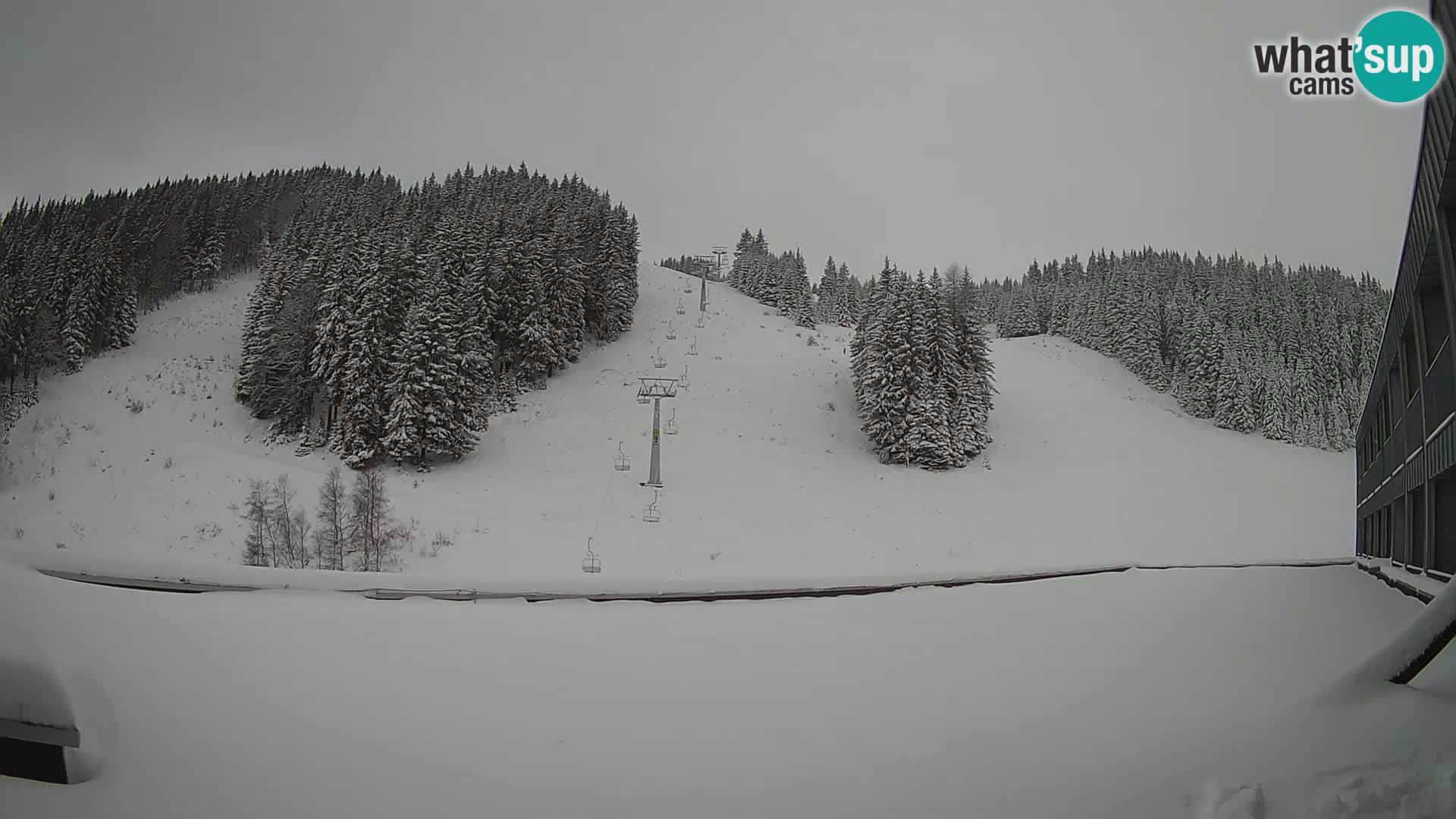 Cámara web en vivo de la estación de esquí GOLTE – vista a Medvedjak – Eslovenia