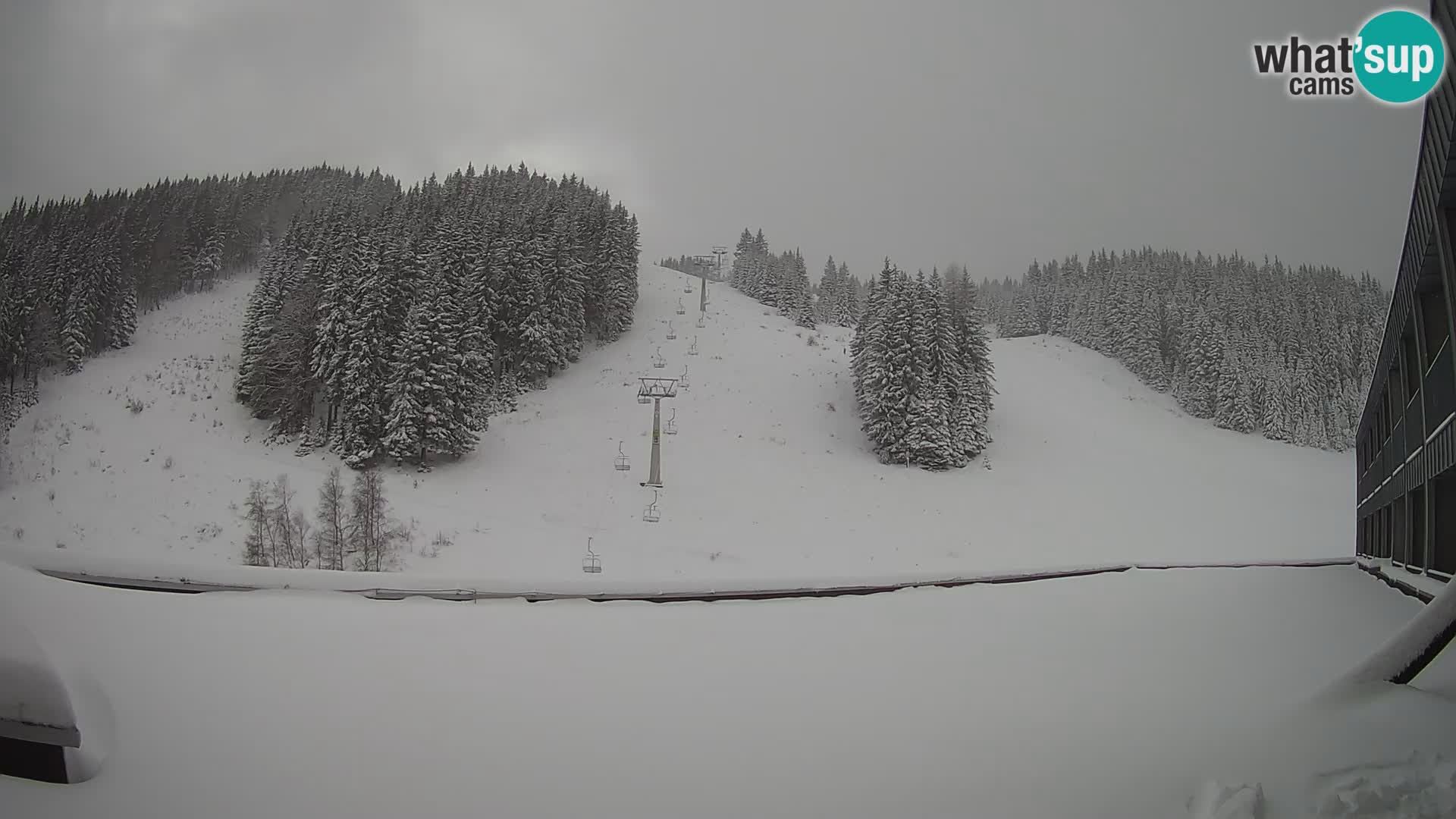 Cámara web en vivo de la estación de esquí GOLTE – vista a Medvedjak – Eslovenia