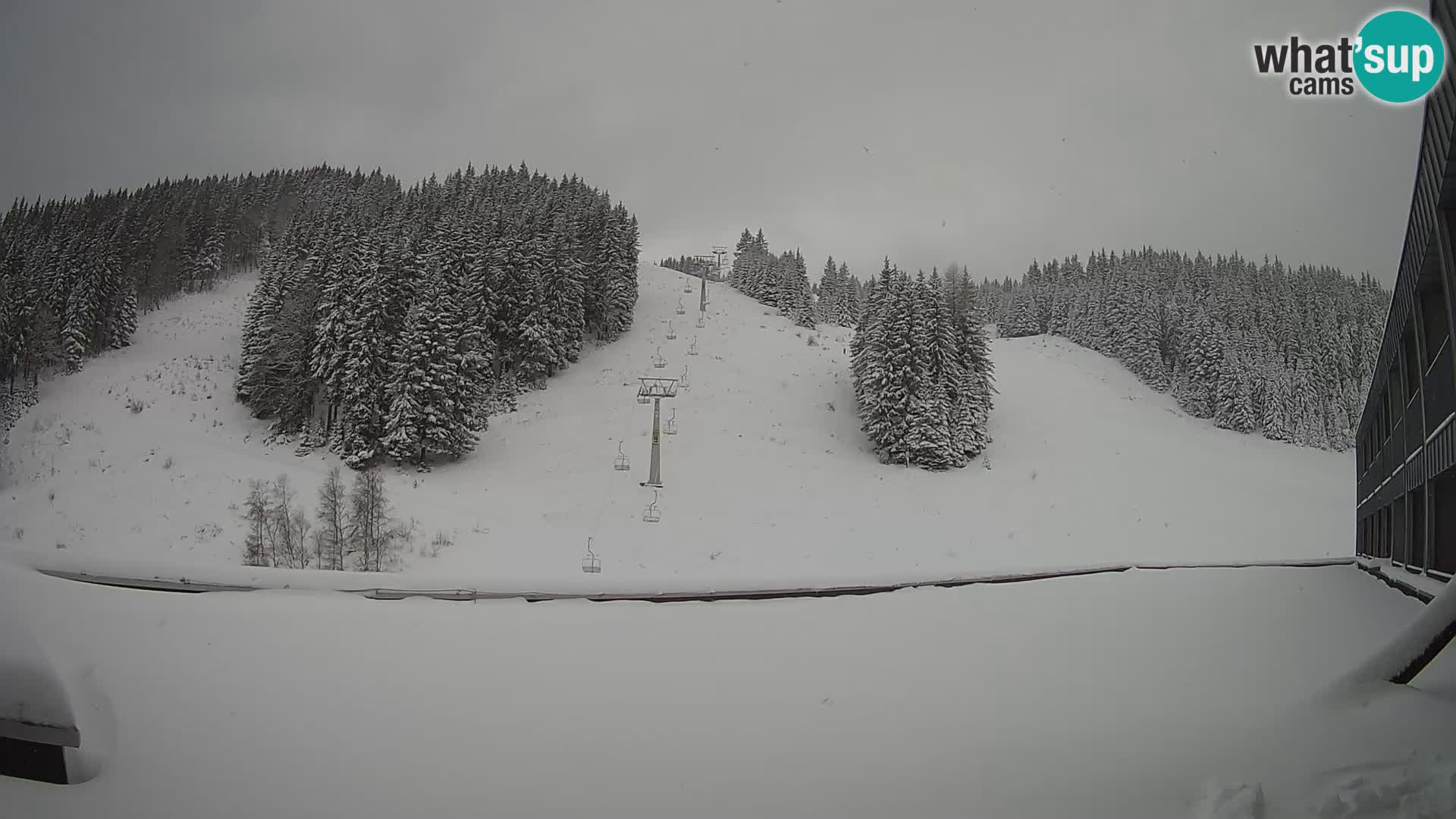 Cámara web en vivo de la estación de esquí GOLTE – vista a Medvedjak – Eslovenia